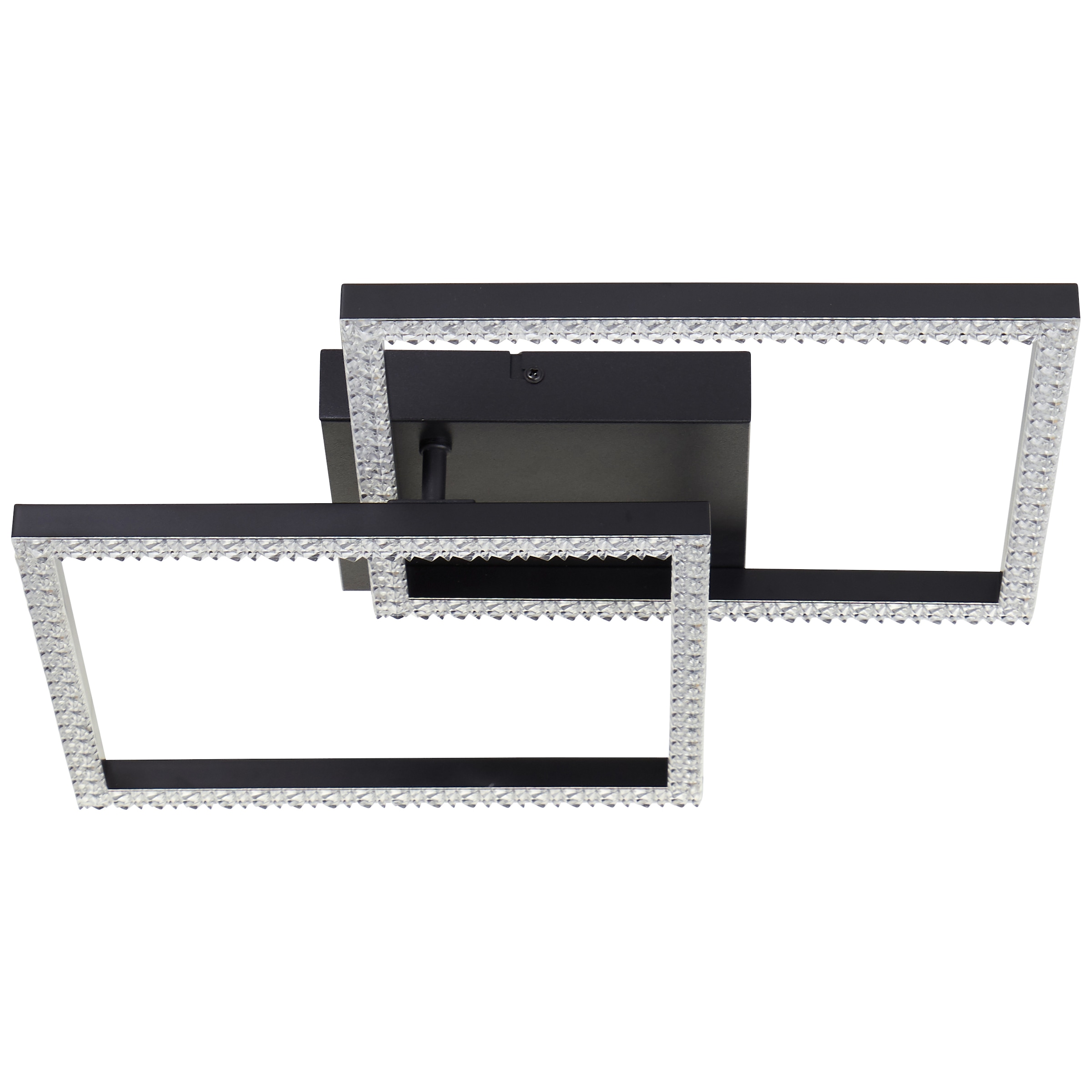 Brilliant LED Deckenleuchte »Ranni«, 41 x 41, 2700 lm, 4000 K, Kristalloptik, schwenkbar, schwarz