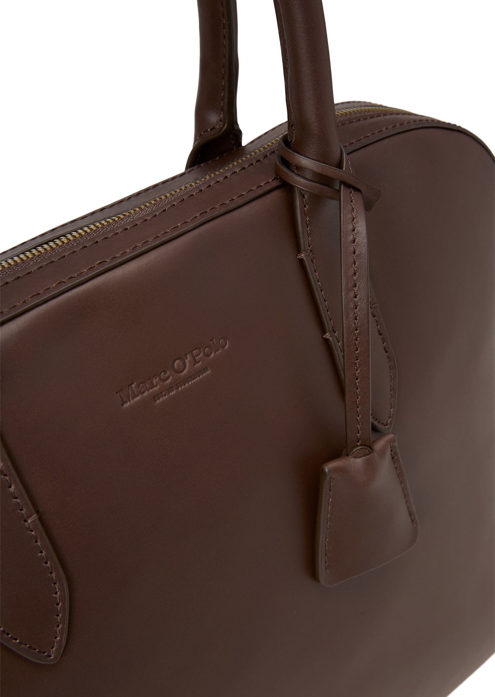 Shopper MARC O'POLO "aus edlem Rindleder", Damen, Gr. B/H/T: 38cm x 28cm x 13cm, braun, Leder, Taschen Shopper 2