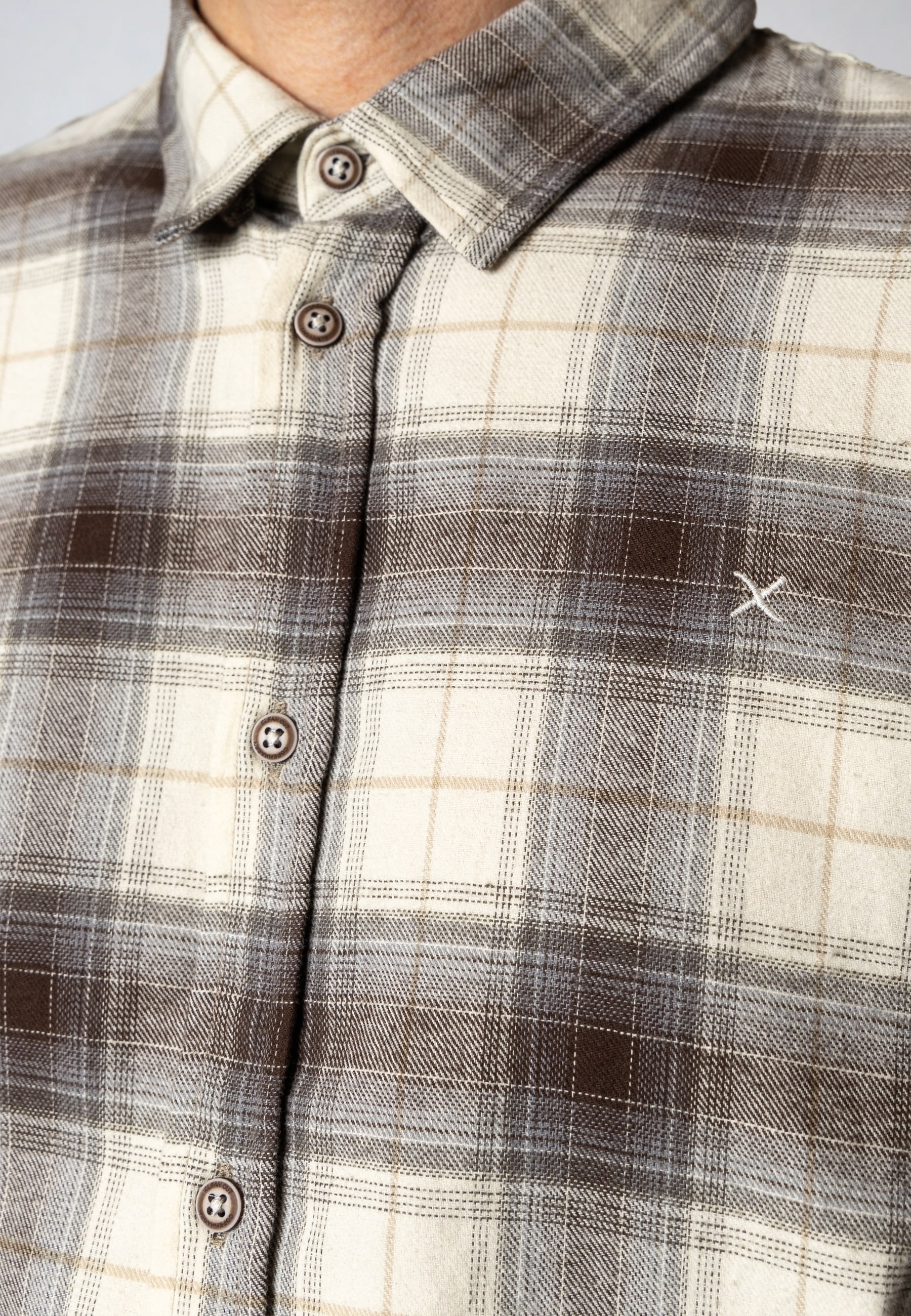 Clean Cut Copenhagen Langarm-Poloshirt »Clean Cut Copenhagen Dylan Checked Flannel Shirt« 1 Stk.