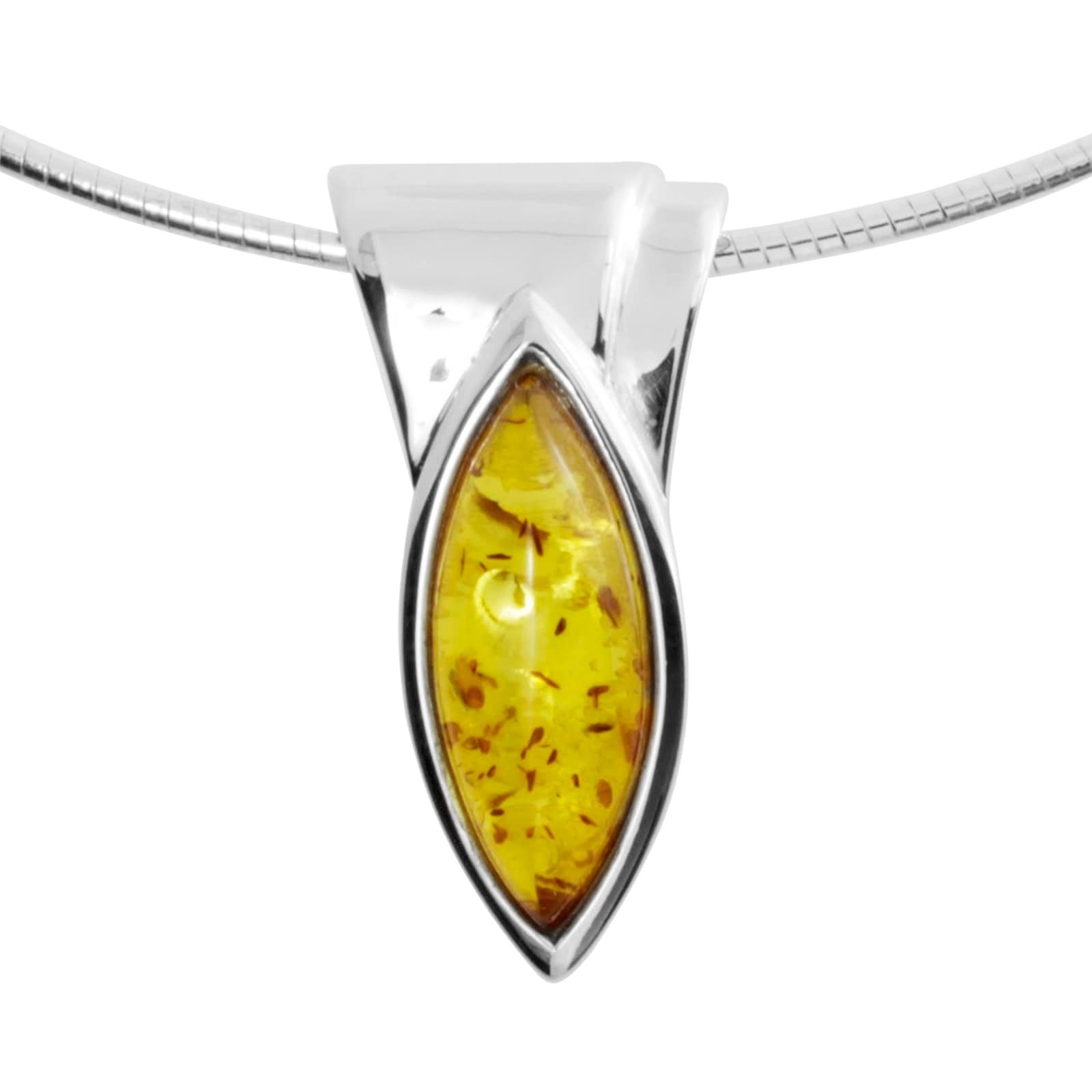 Halsreif OSTSEE-SCHMUCK "Ostsee-Schmuck Halsreif mit Anhänger Gleiter-Rieke" Gr. 42, silber, Halsketten, Damen, 42cm, Silber 925 (Sterlingsilber), L: 42
