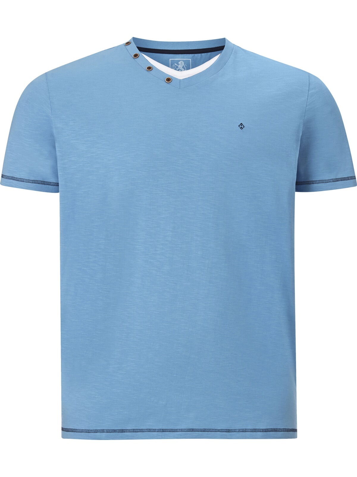 Charles Colby T-Shirt »T-Shirt EARL KENDRAYK«, (1 tlg.), mit Zierknöpfen am Ausschnitt