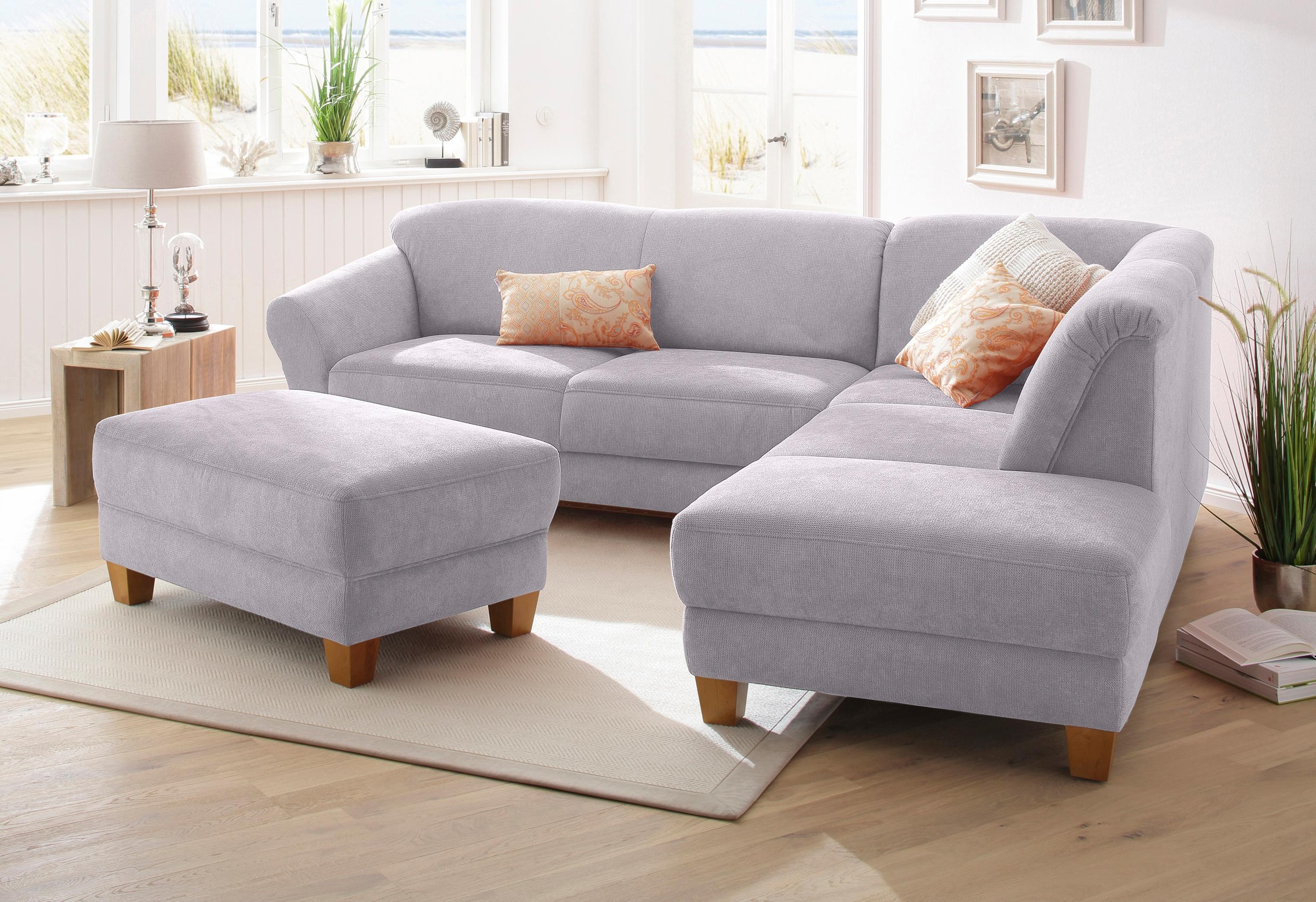 OTTO home Ecksofa "Gotland L-Form" wahlweise mit Sitztiefenverstellung + Bettkasten