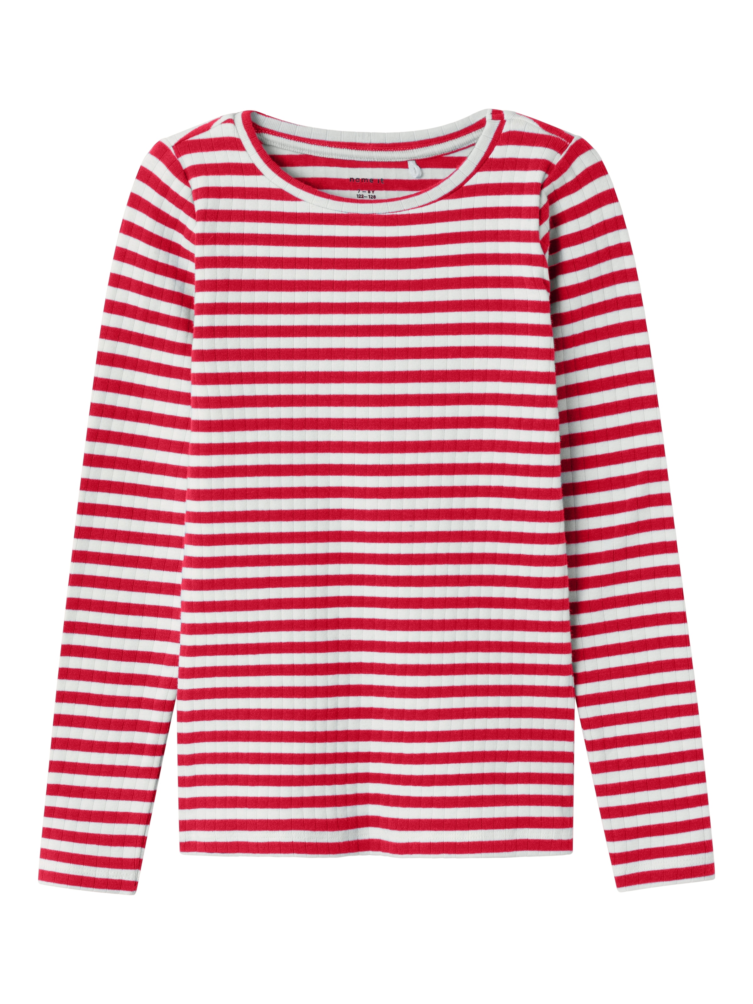 Name It Langarmshirt »NKFSURAJA XSL LS TOP NOOS«, toller Ringel-Look in gerippter Qualität