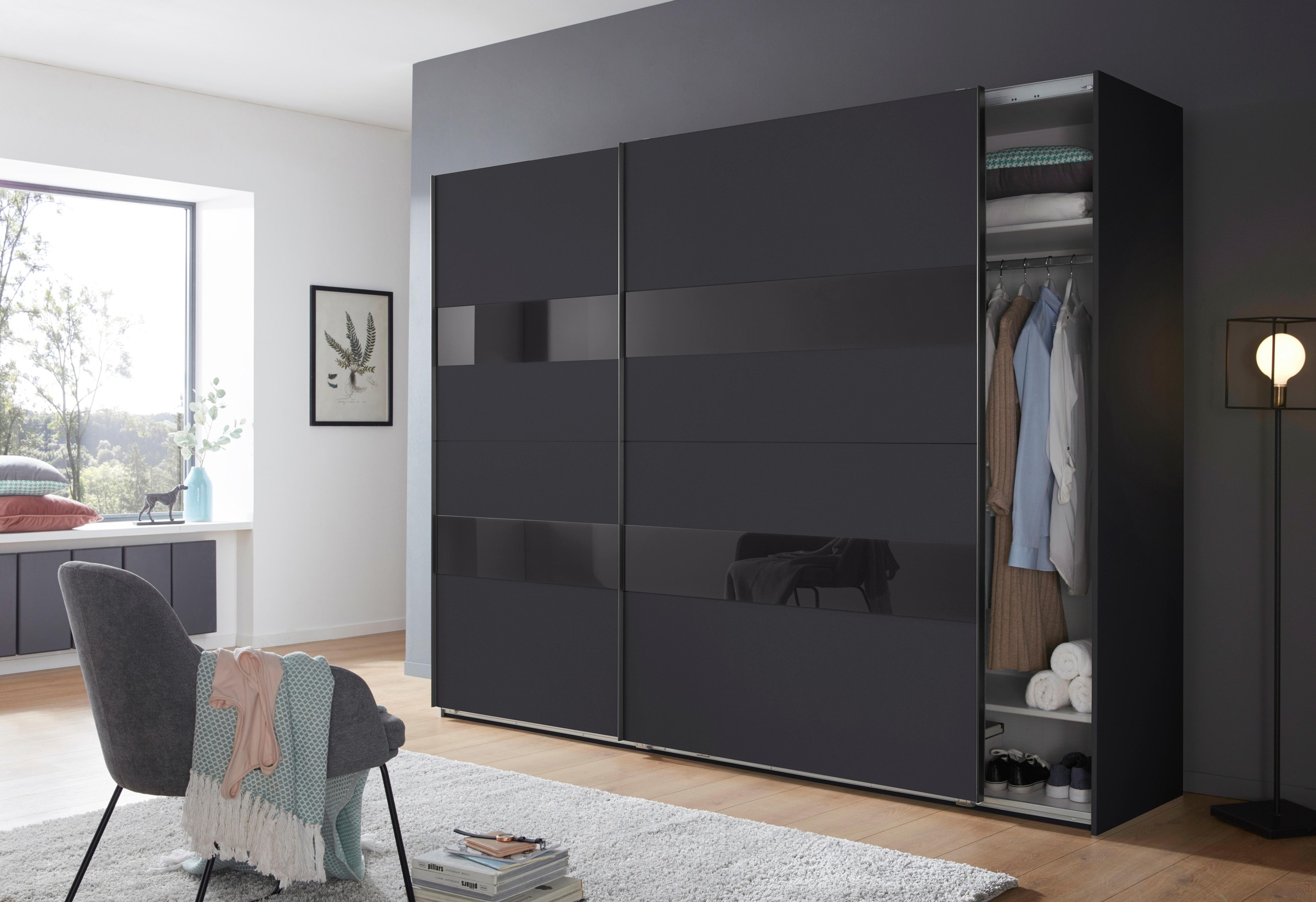 Wimex Schwebetürenschrank "Altona", mit Glaselementen und zusätzlichen Einl günstig online kaufen