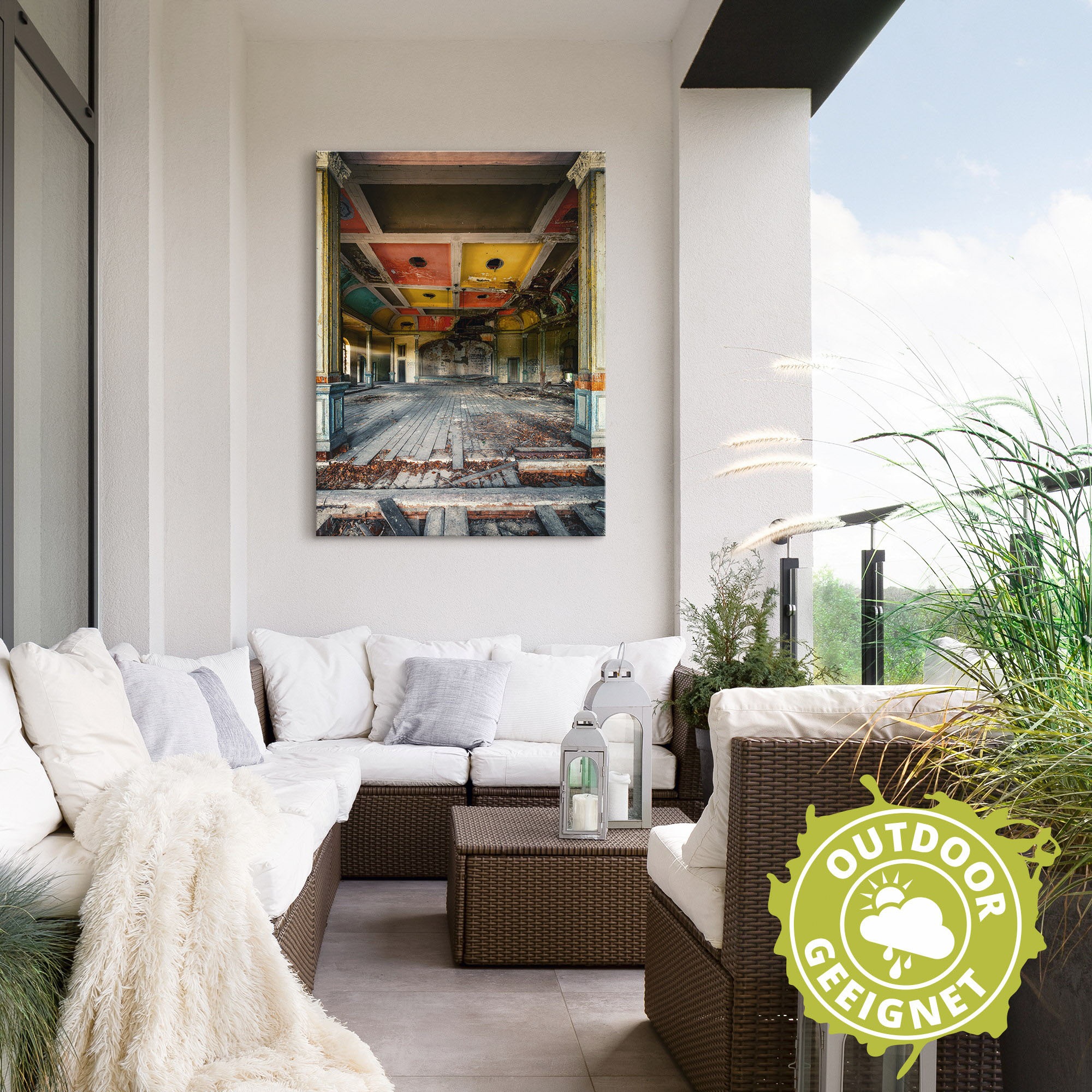 Thumbnail - Artland Wandbild "Lost Place - Der letzte Tanz Tanzsaal" Gebäude 1 Stk. tlg. als Alubild, Outdoorbild, Poster in verschi...