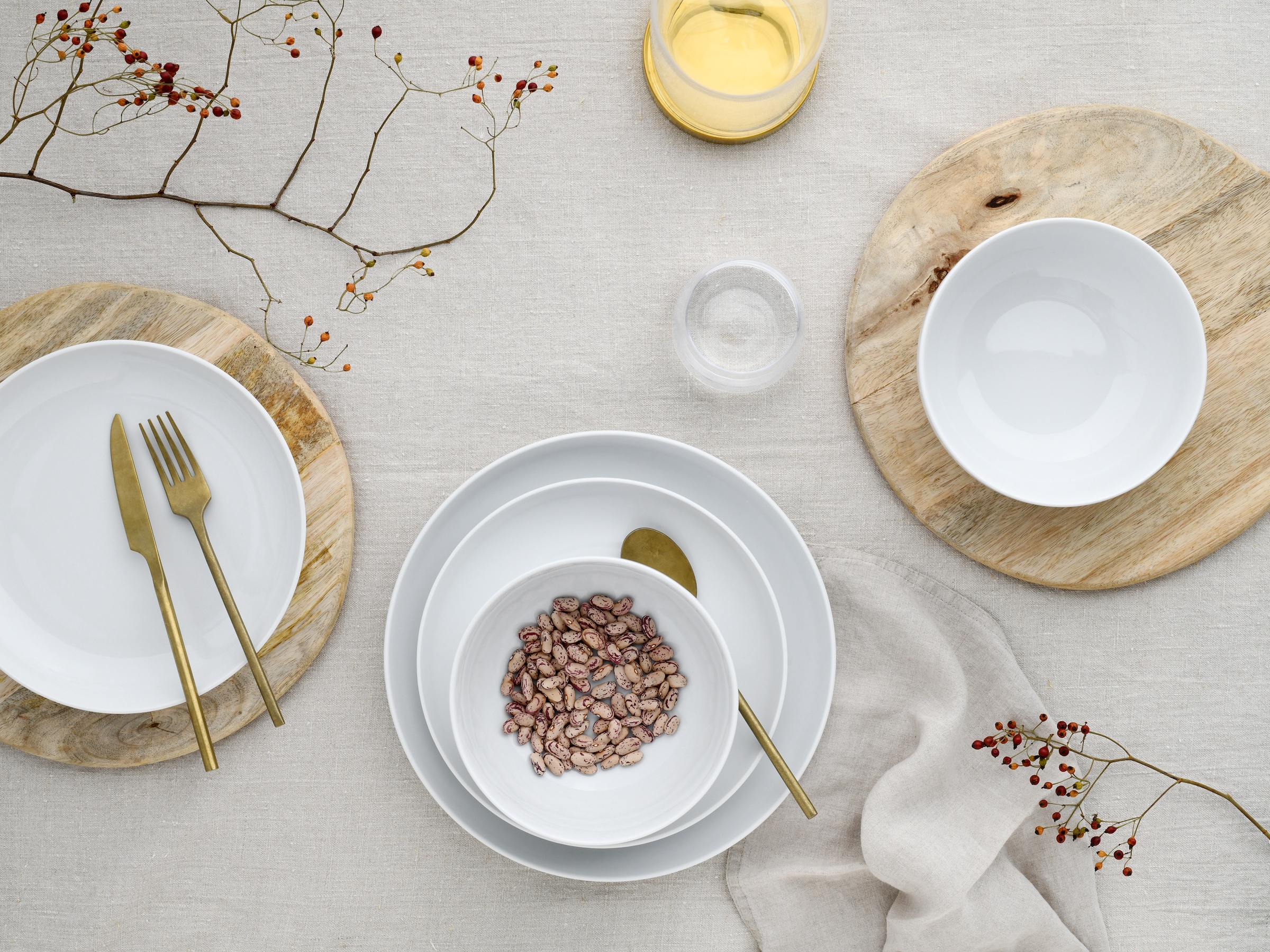 CreaTable Teller-Set »Allround Weiß, Tellerset 12-tlg«, (Set, 12 tlg.), Daily Use, Zeitlos