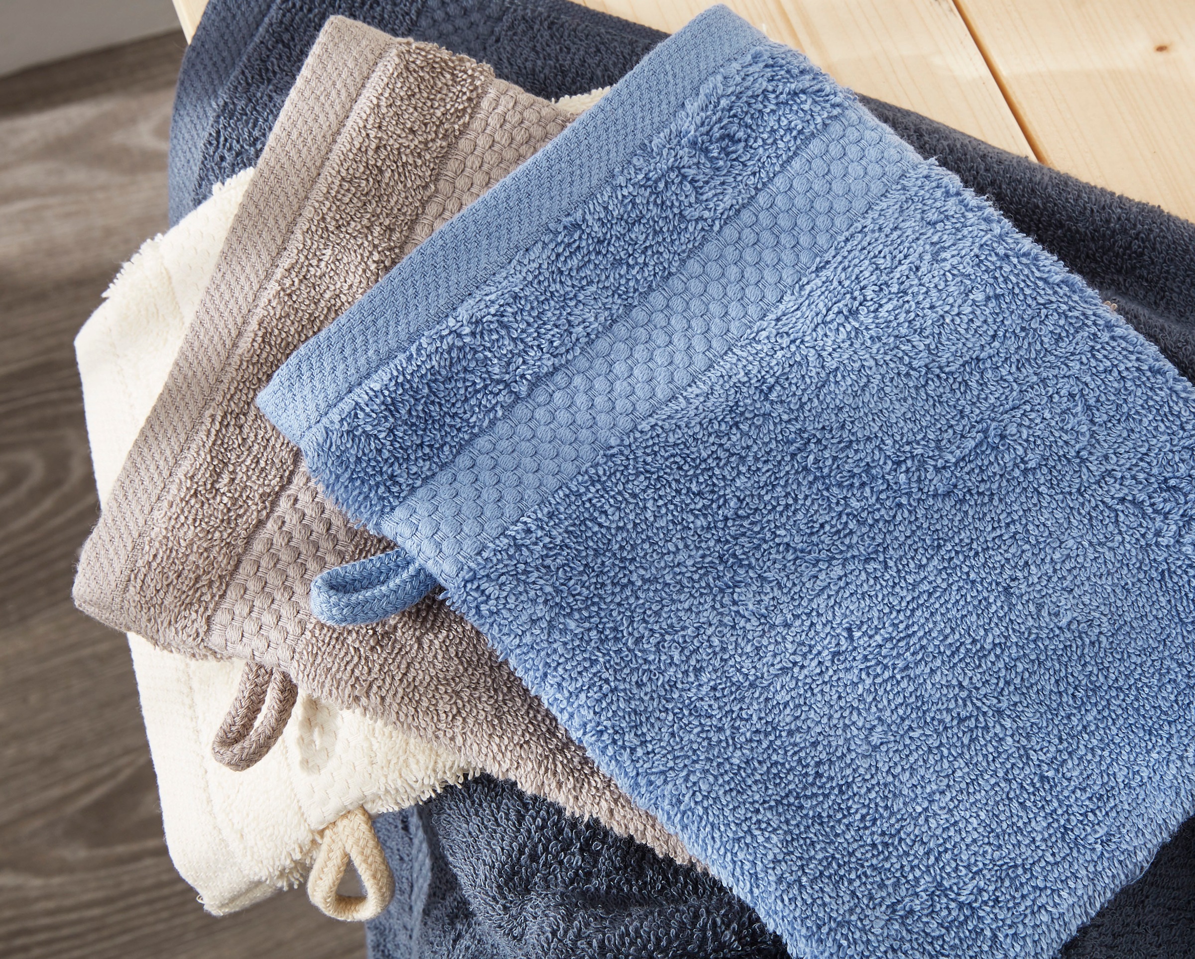 Dyckhoff Waschhandschuh »Planet«, (Set, 6 tlg.), 450 g/m², aus reiner Baumwolle, trocknergeeignet