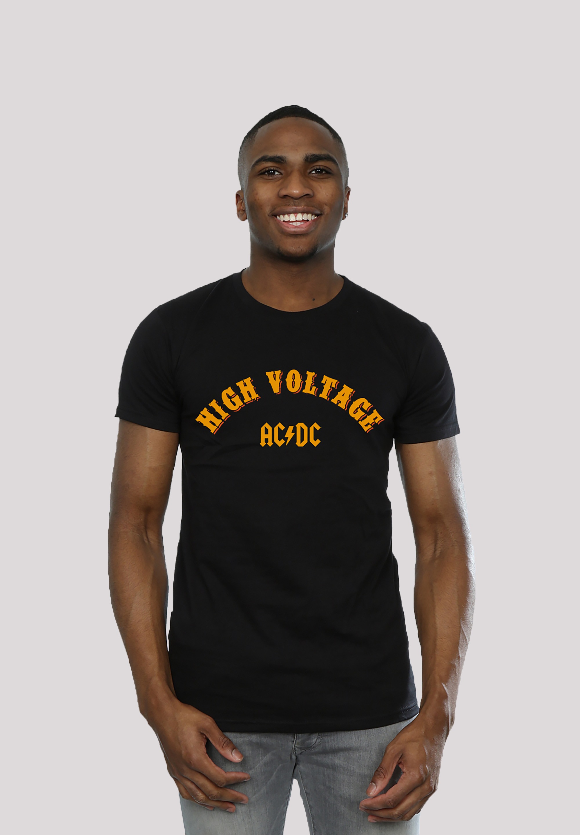 T-Shirt »ACDC High Voltage Collegiate«, Herren,Premium Merch,Regular-Fit,Basic,Bandshirt