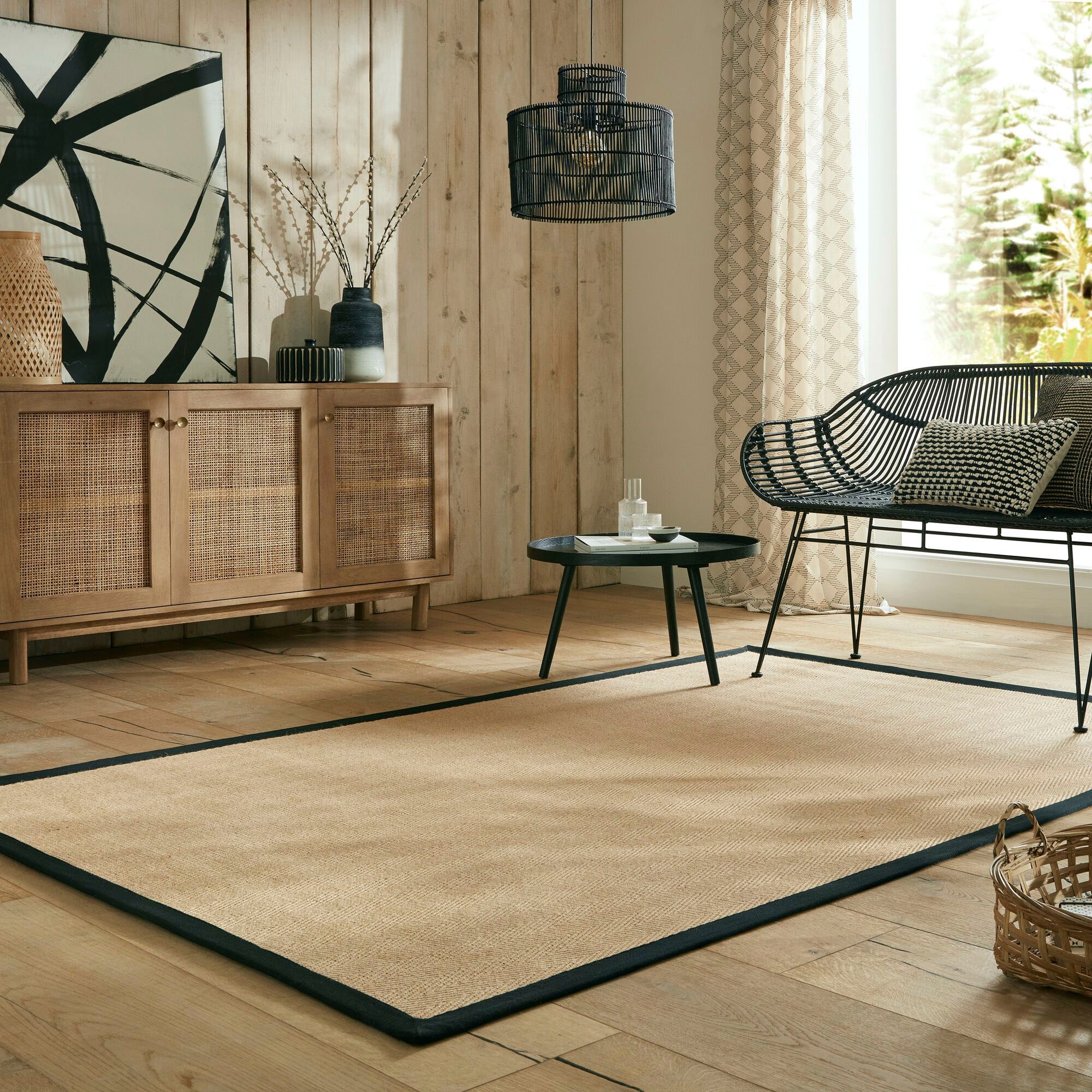 FLAIR RUGS Teppich "Kira mit Fischgrätmuster, aus Jute" rechteckig 3 mm Höh günstig online kaufen