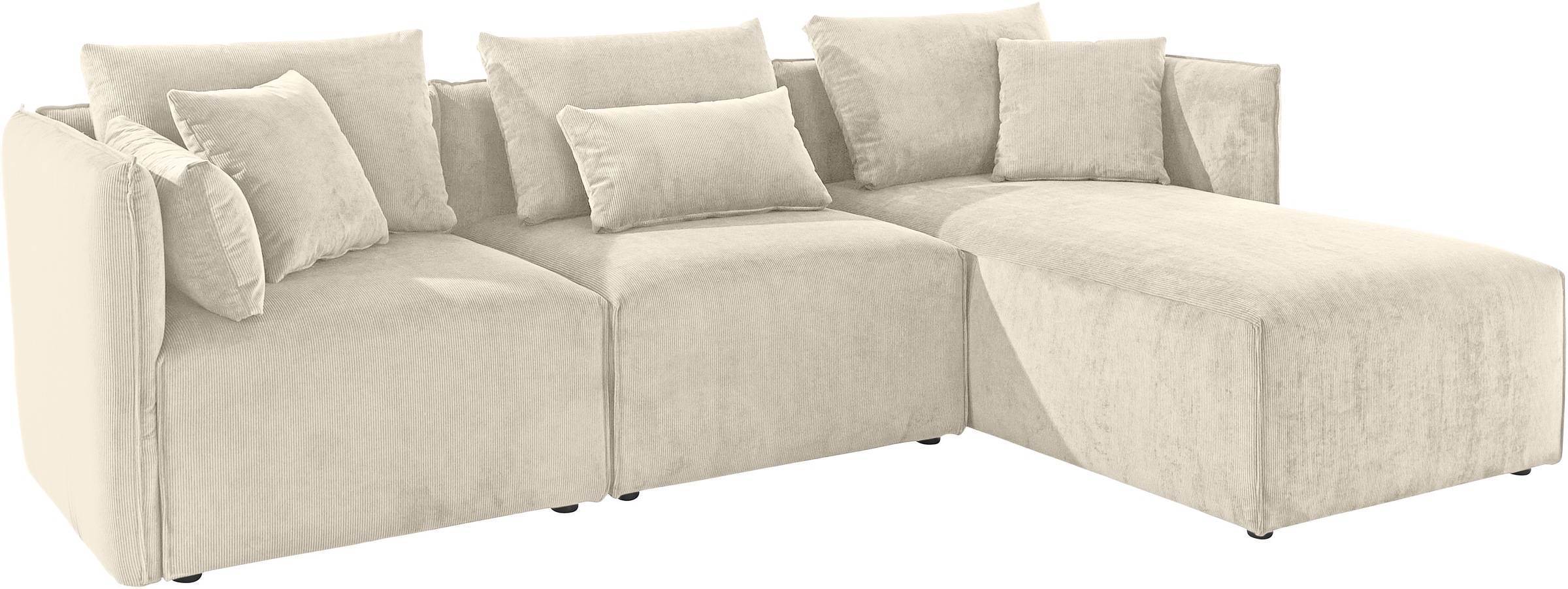 Ecksofa OTTO HOME "Nöre L-Form", beige, B:262cm H:74cm T:172cm, 92% Polyester, 8% Polyamid, Sofas, Ecksofa, 3 Teile, in vielen Bezugsqualitäten und Farben. Modulteile s. "Nöre" 5