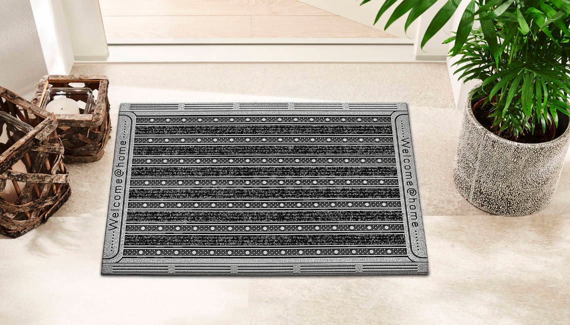 Home2Fashion Fußmatte »GridClean HomeXL«, rechteckig, Schmutzfangmatte, robust & strapazierfähig, In- und Outdoor geeignet