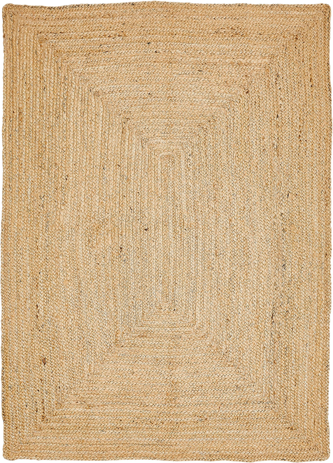 LUXOR living Teppich »Ibo, Juteteppich«, rechteckig, 7 mm Höhe, Wendeteppich, handgeflochten, Naturfaser, Boho-Style
