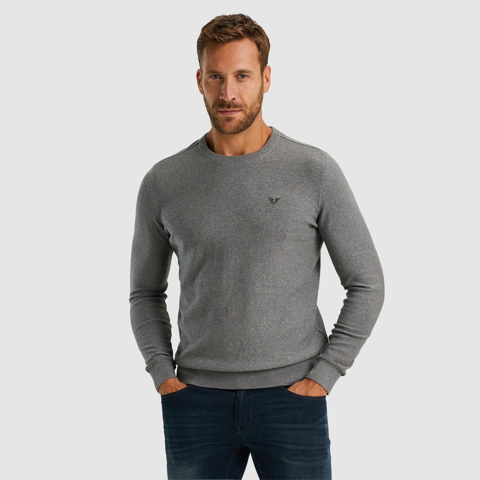 PME LEGEND Strickpullover, mit Logostickerei