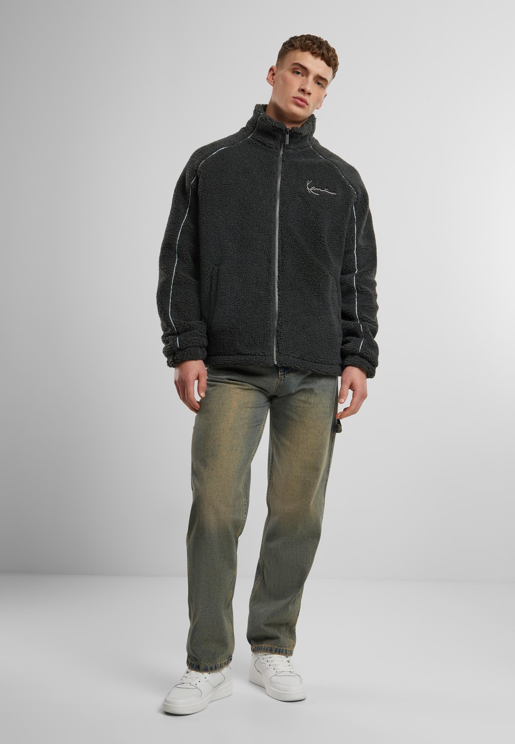 Karl Kani Allwetterjacke »Karl Kani Karl Kani Metal Signature Teddy Jacket«, (1 St.), mit Kapuze