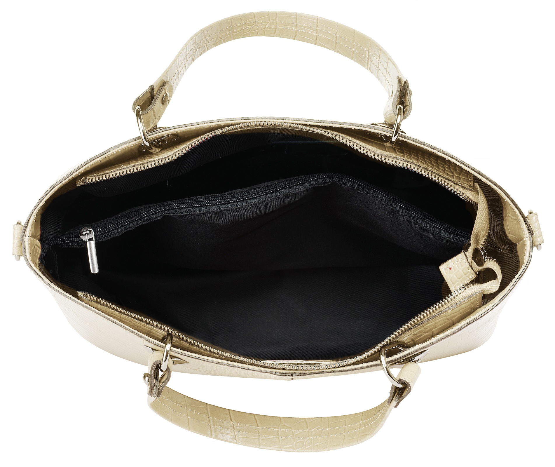 Cluty Henkeltasche, echt Leder, Made in Italy