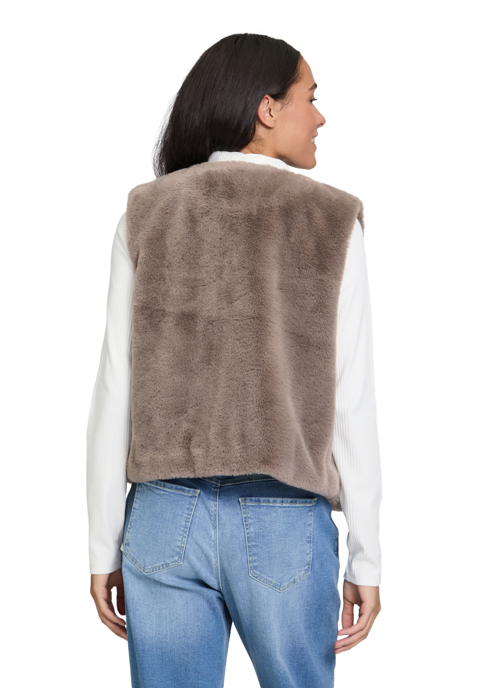 Cartoon Plüschweste »Cartoon Damen Fake Fur-Weste unifarben«