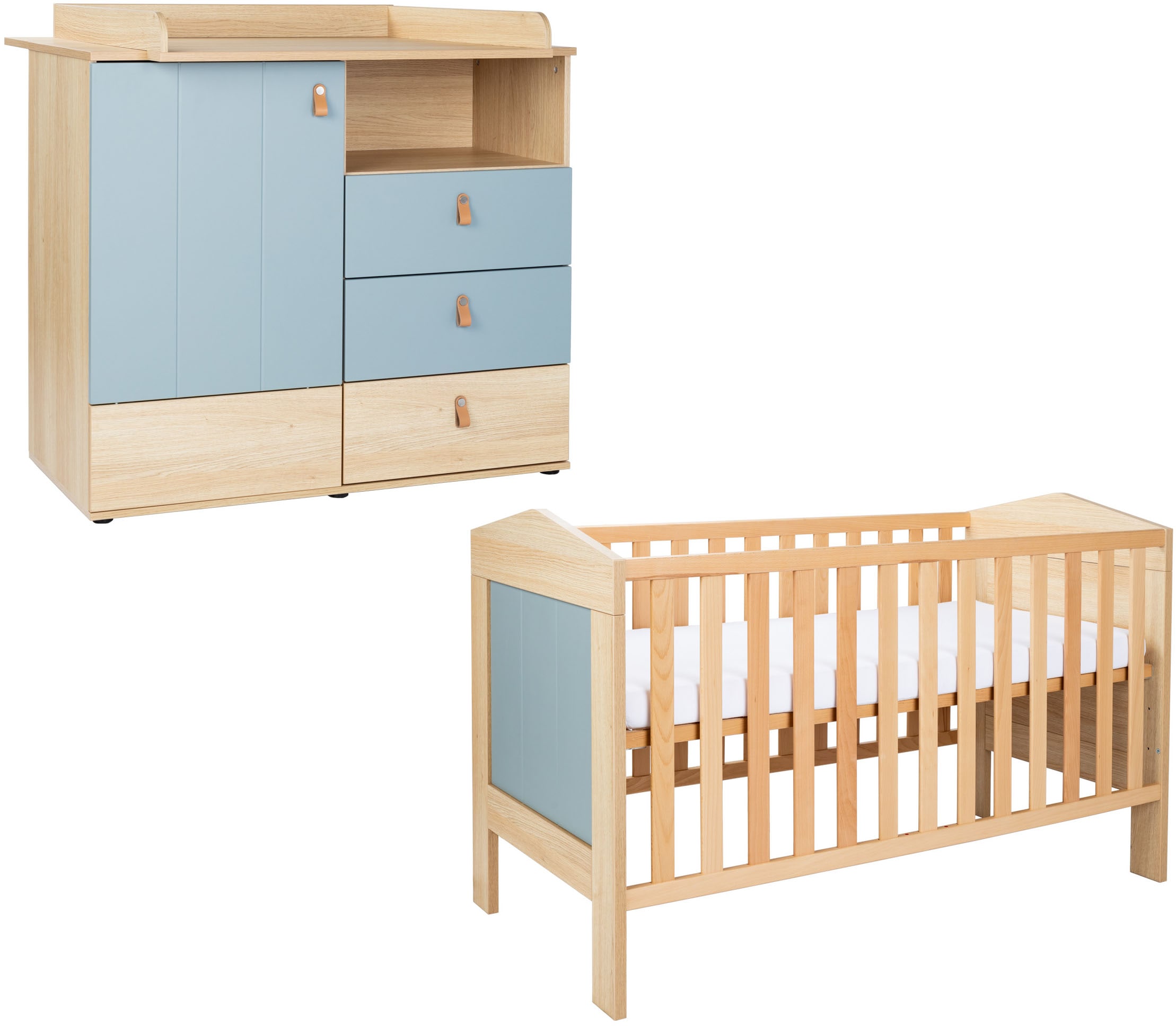 arthur berndt Babymöbel-Set "Babyzimmer-Set "Roofy" 2-teilig", (Spar-Set, 2 günstig online kaufen