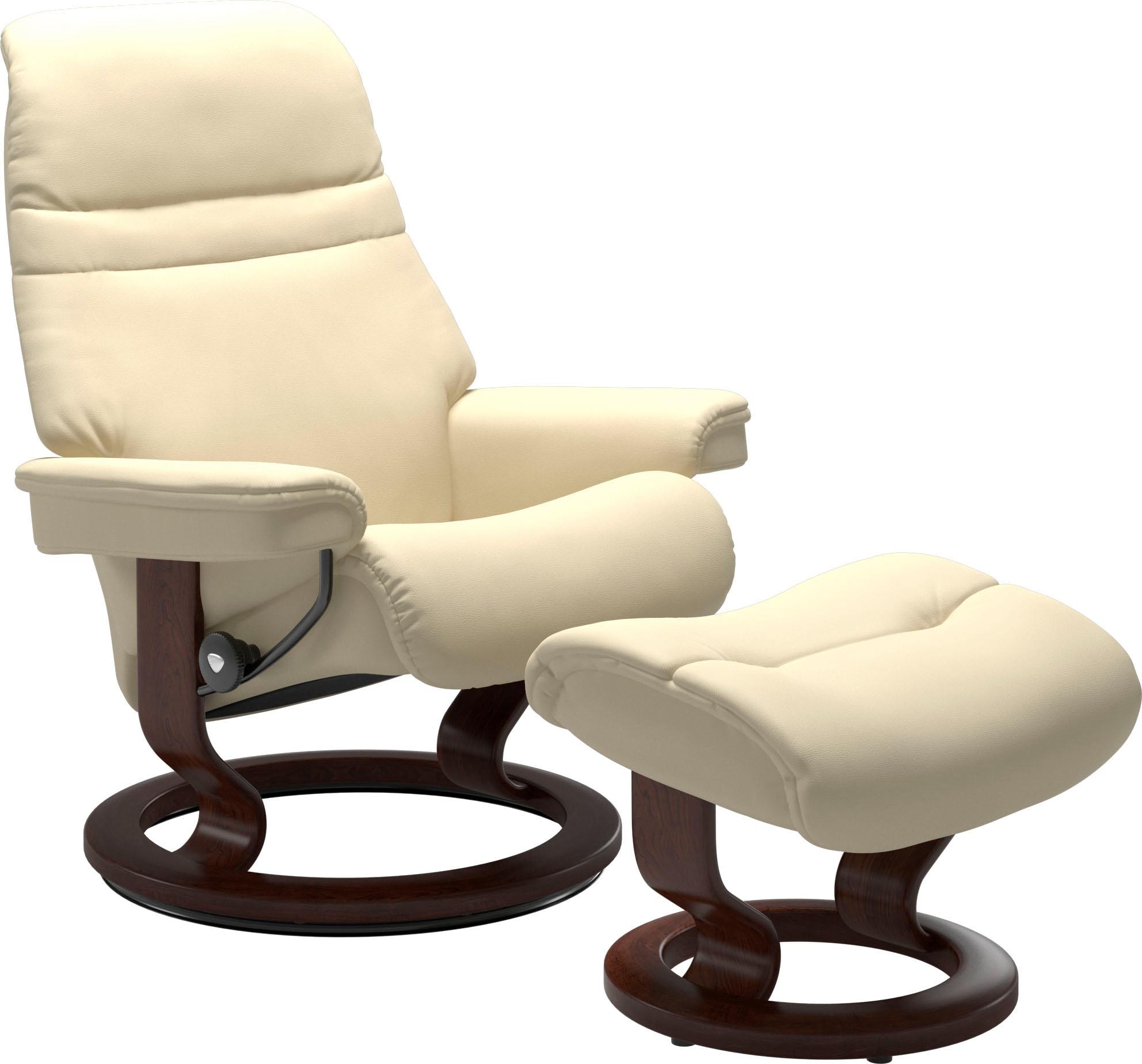 Stressless Relaxsessel "Sunrise" mit Classic Base, Größe L, Gestell Braun, in 2 Lederqualitäten lieferbar