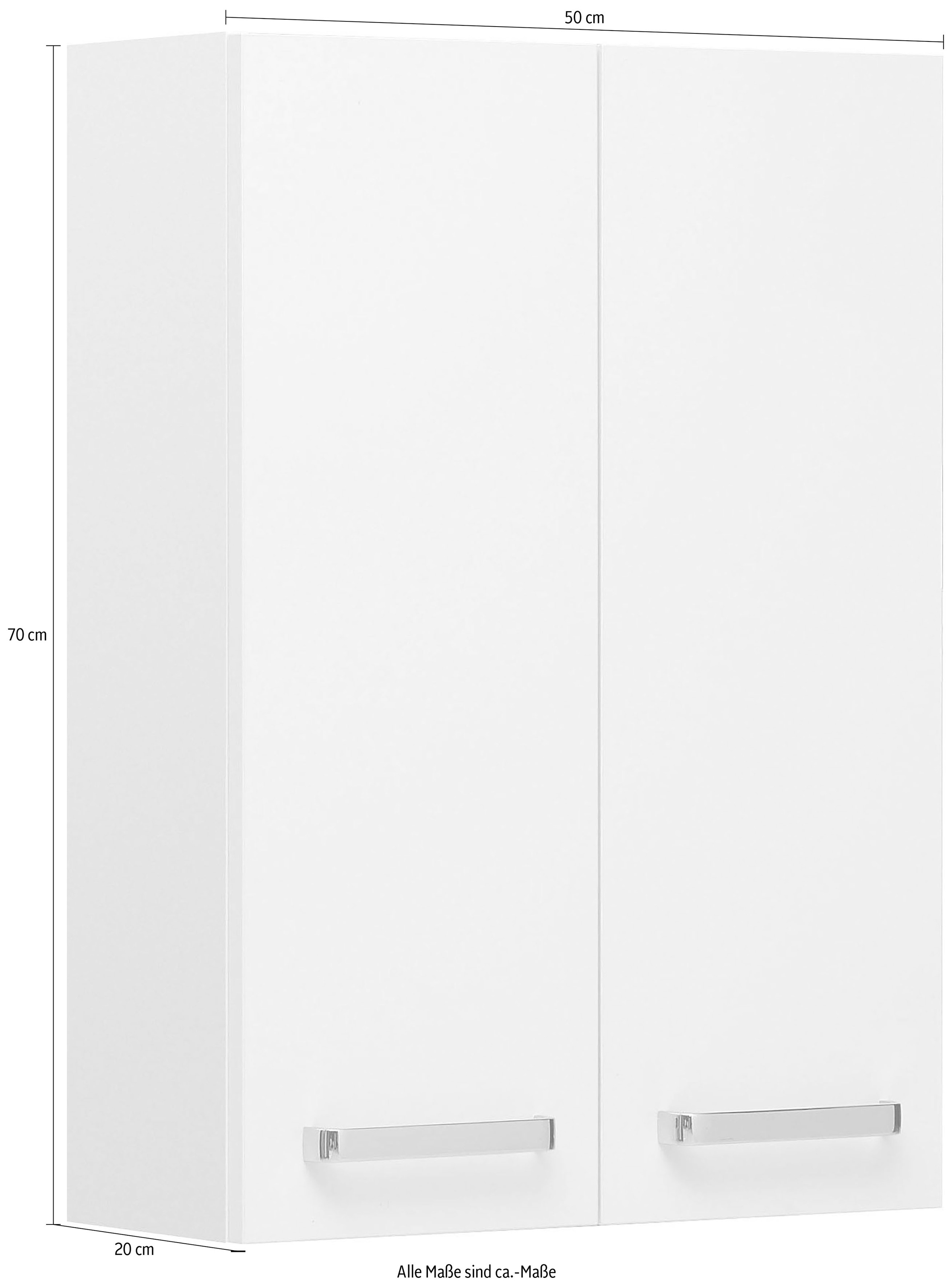 Saphir Hängeschrank "Quickset Wand-Badschrank 50 cm breit mit 2 Türen und 2 günstig online kaufen