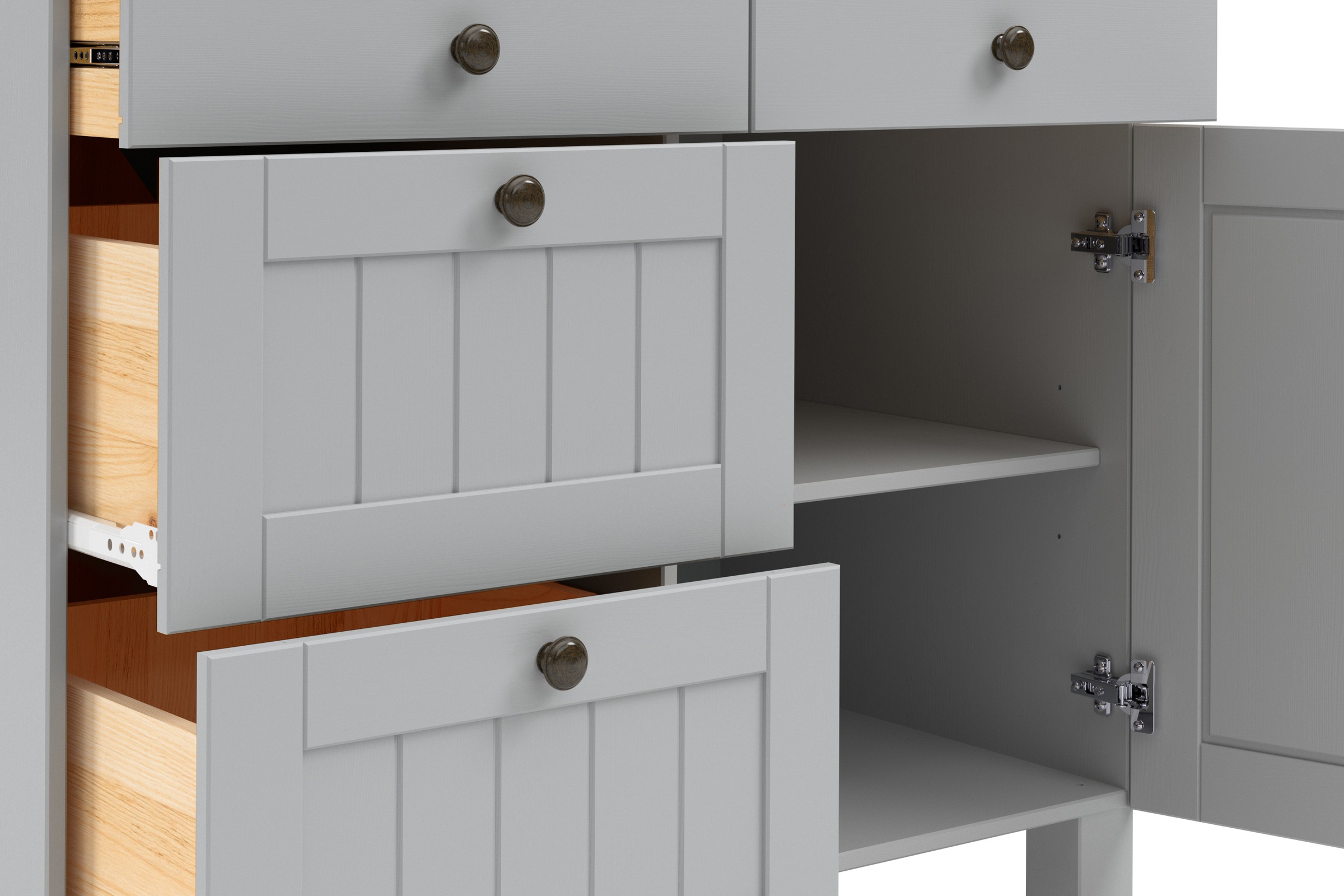 Home affaire Unterschrank »Alby2«, Mit Metallgriffen, Breite 100 cm