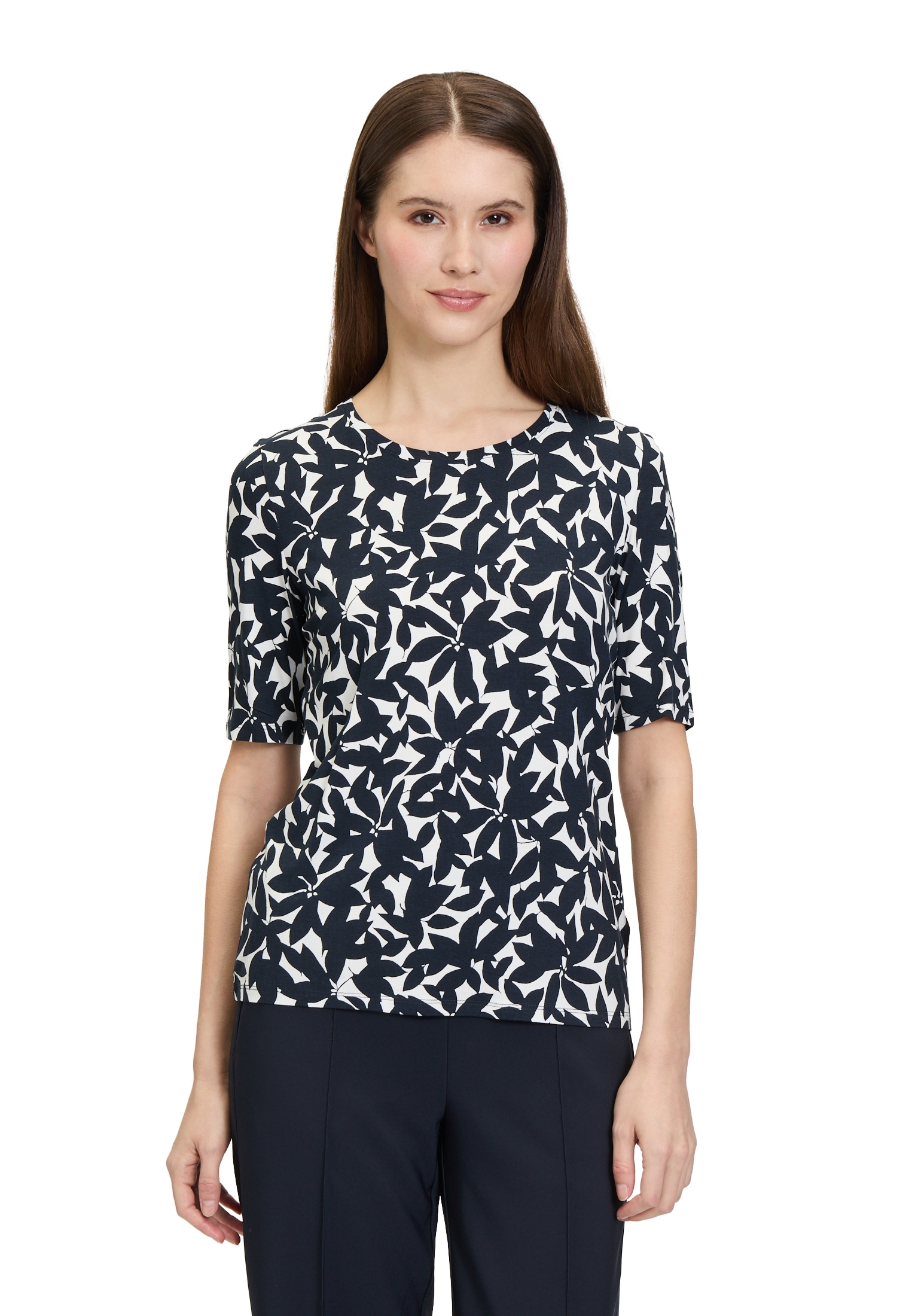 Betty Barclay Kurzarmshirt "Betty Barclay Damen Printshirt mit Rundhalsauss günstig online kaufen