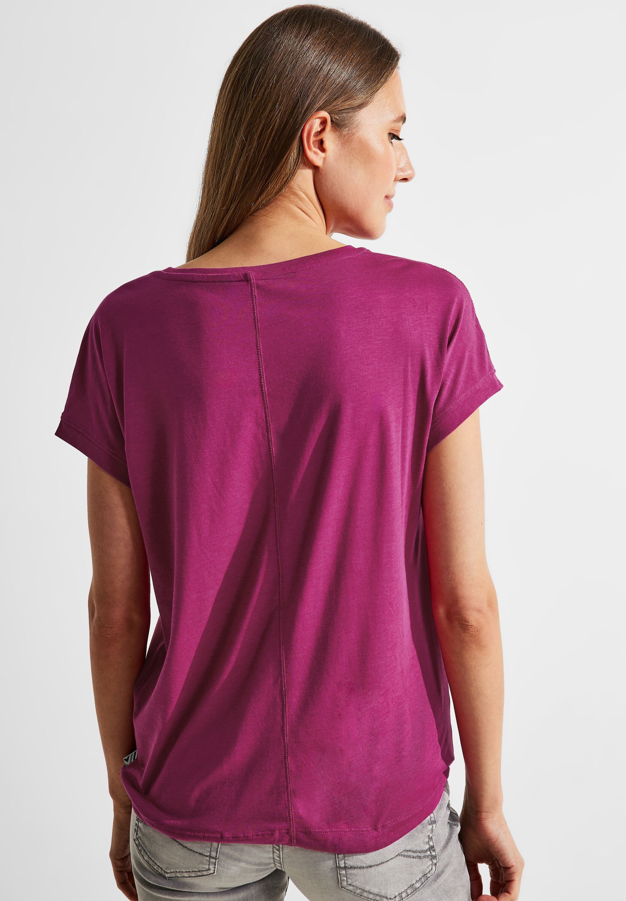 Cecil T-Shirt, aus softem Materialmix BAUR | kaufen