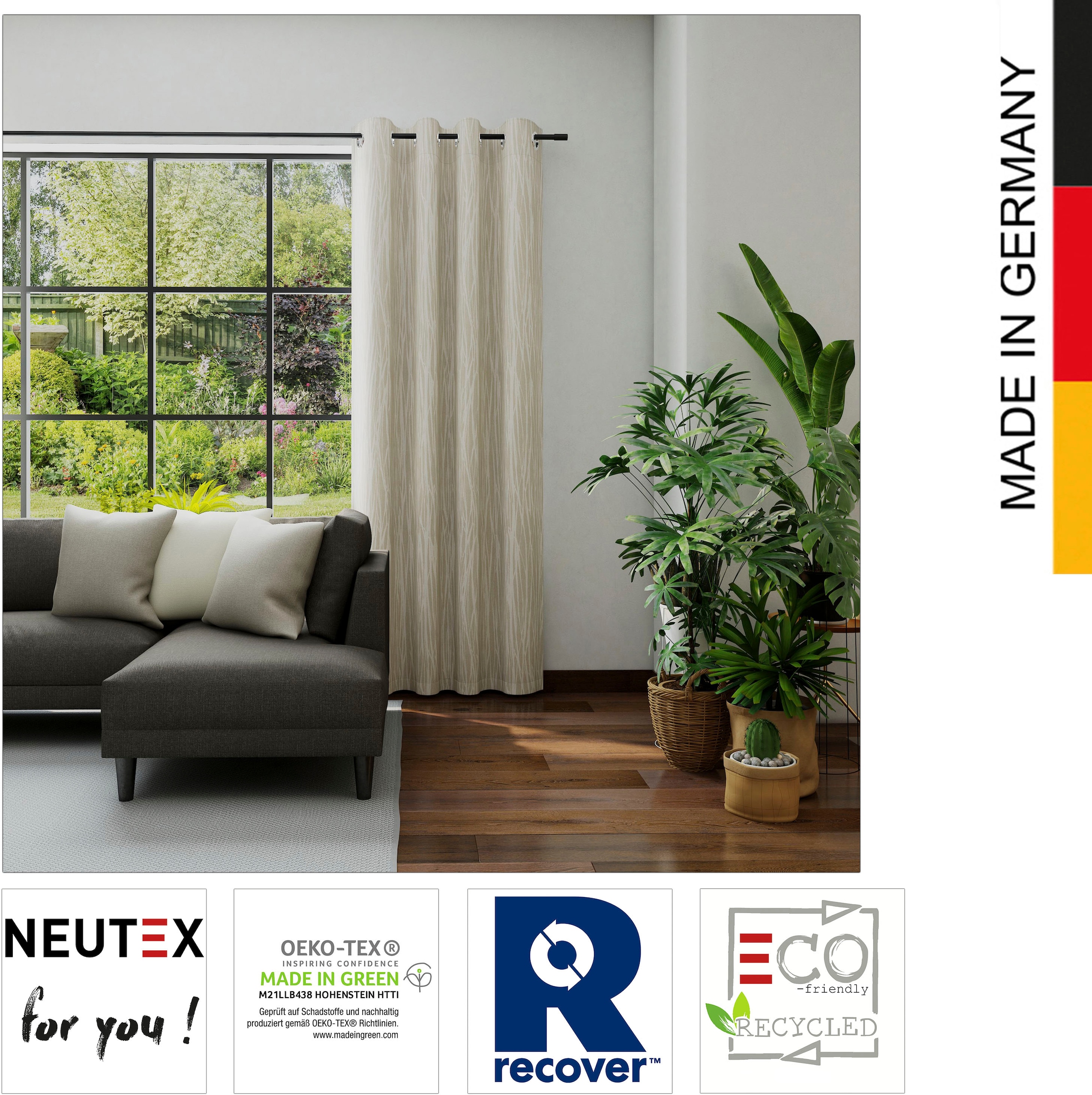 Neutex for you! Vorhang »David Eco«, (1 St.), Nachhaltig | BAUR