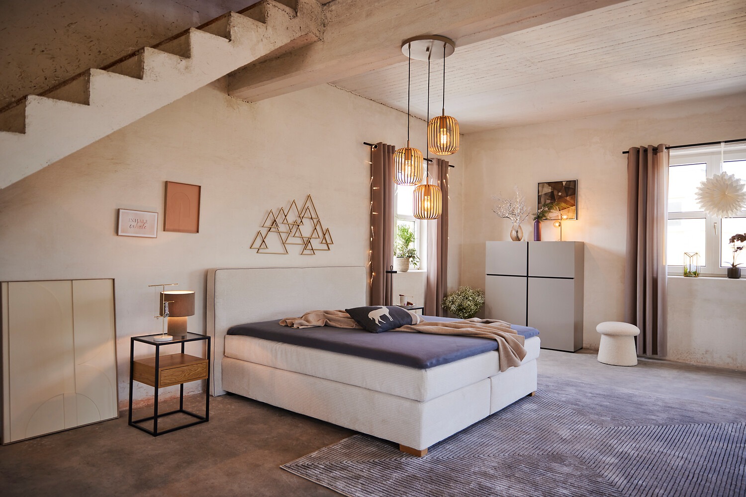 Thumbnail - Jockenhöfer Gruppe Boxspringbett "Romy erhältlich in 140 & 180cm Breite" Cordstoff, 7-Zonen-TTFK-Matratze, KS-Topper, Ec...