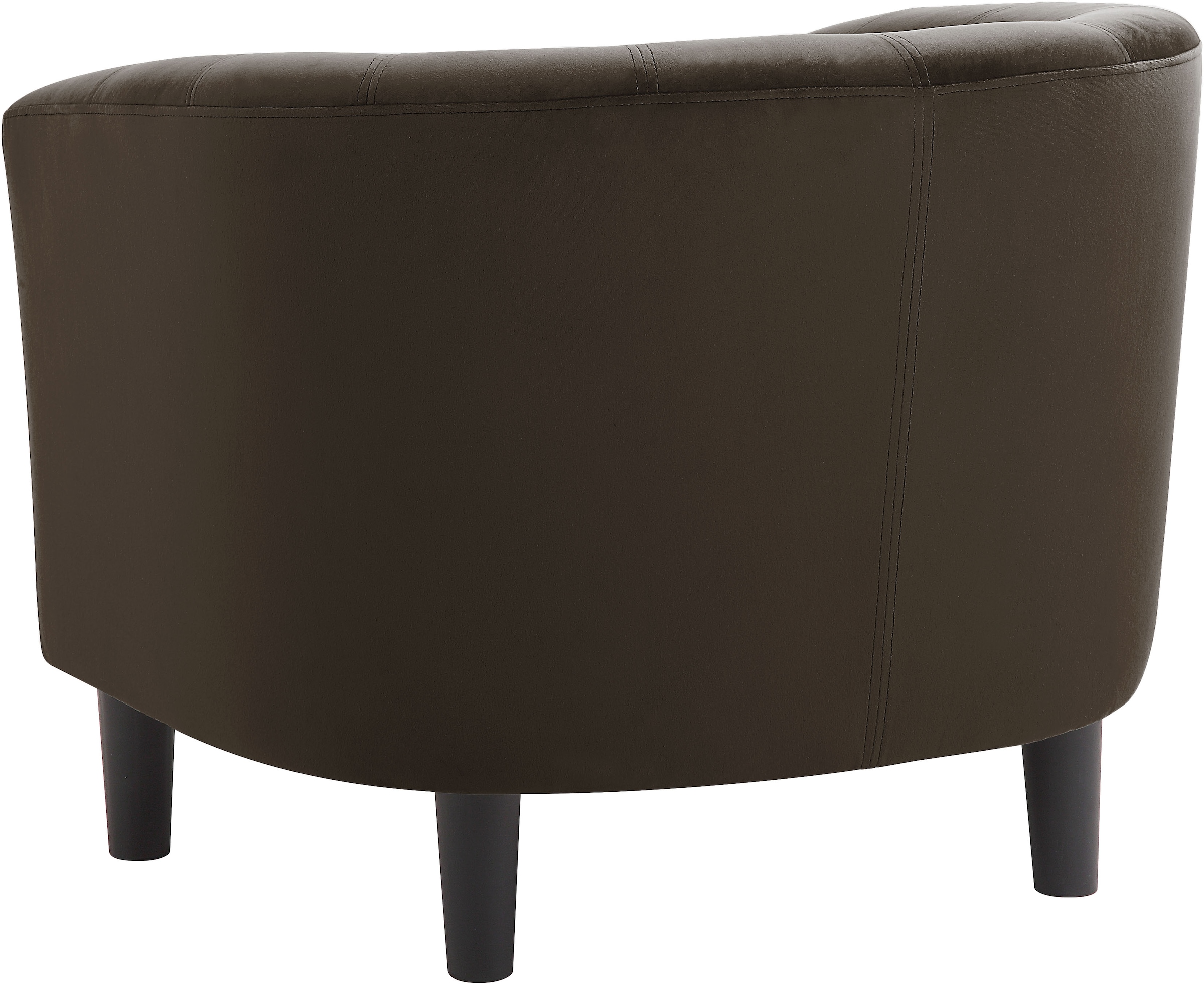 ATLANTIC home collection Sessel »Carlos«, Cocktailsessel, Loungesessel mit Samtstoff und Federkern