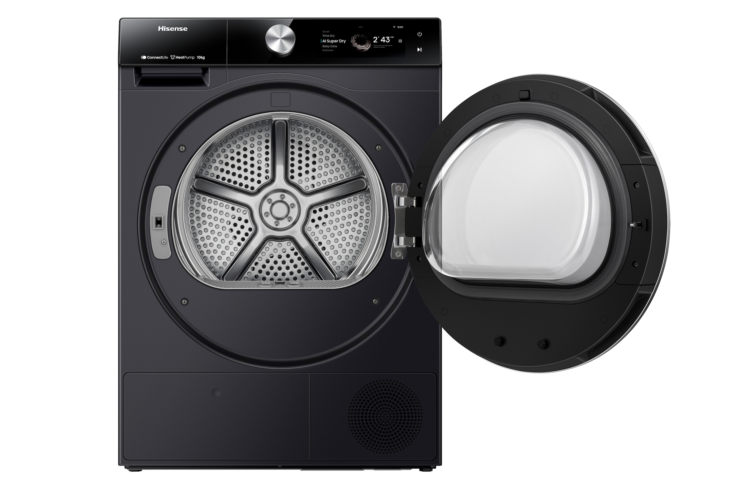 Hisense Wärmepumpentrockner »DH7S107BW«, Dynamisches TFT-Touch-Display