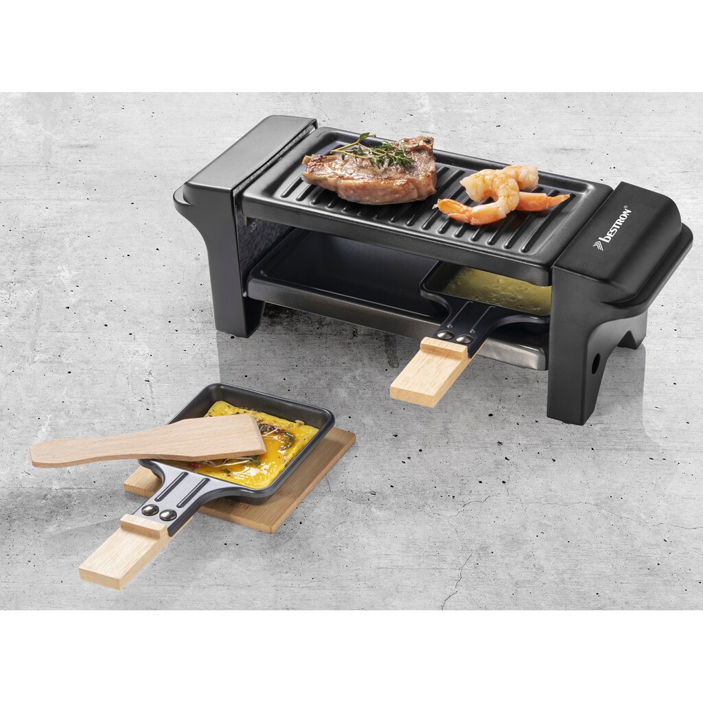 bestron Raclette »Mini Tischgrill«, 2 St. Raclettepfännchen, 350 W