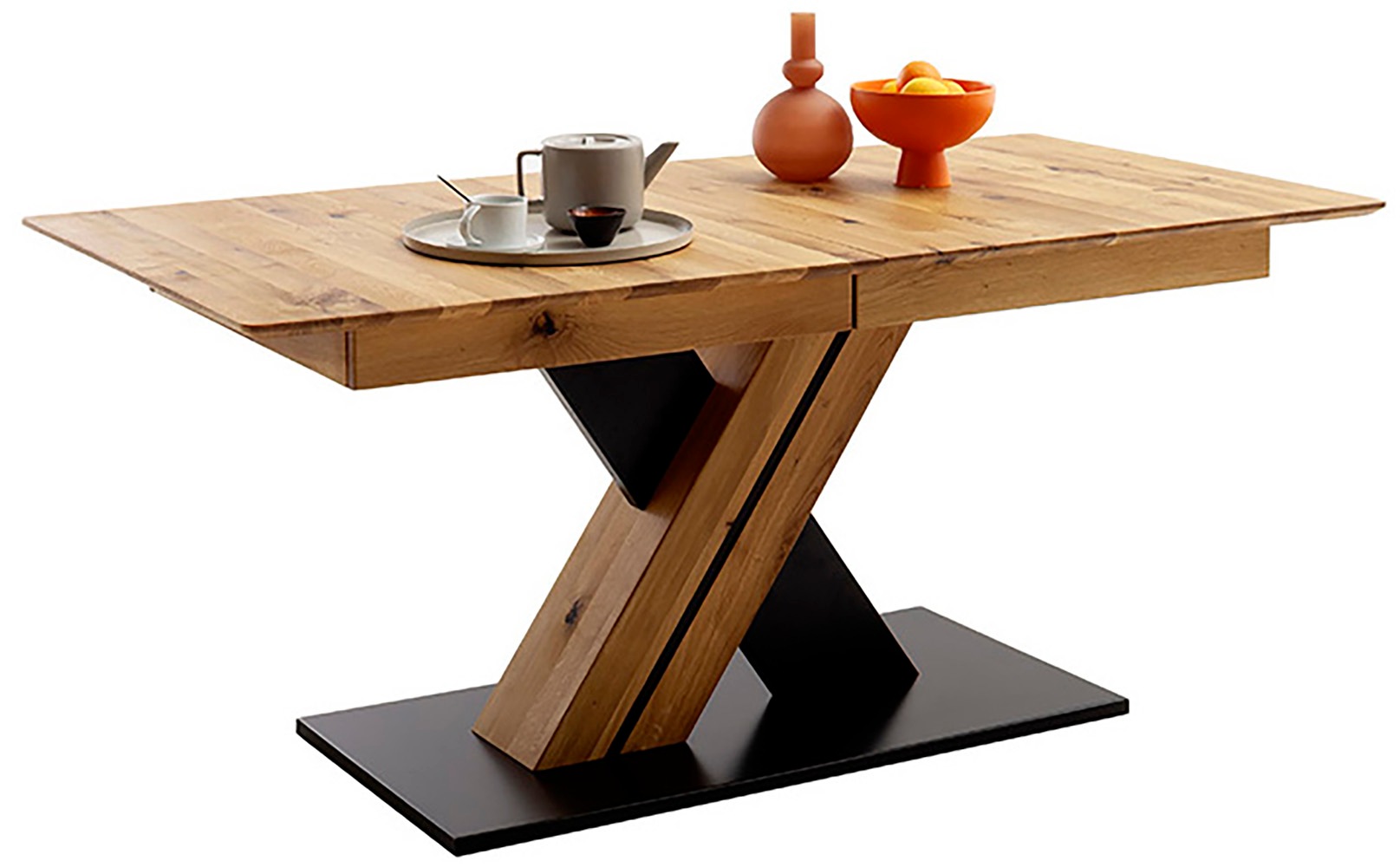 Thumbnail - MCA furniture Esstisch "Morena Säulentisch Komfort Tisch", Synchronauszug,ausziehbar,Wildeiche,massiv,geölt,XXL