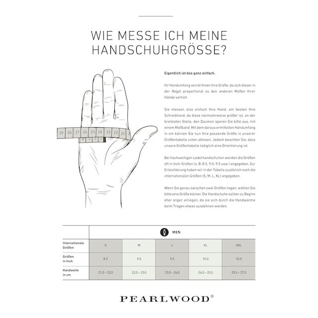 PEARLWOOD Lederhandschuhe »Travis«, Glattlederhandschuh online kaufen | BAUR