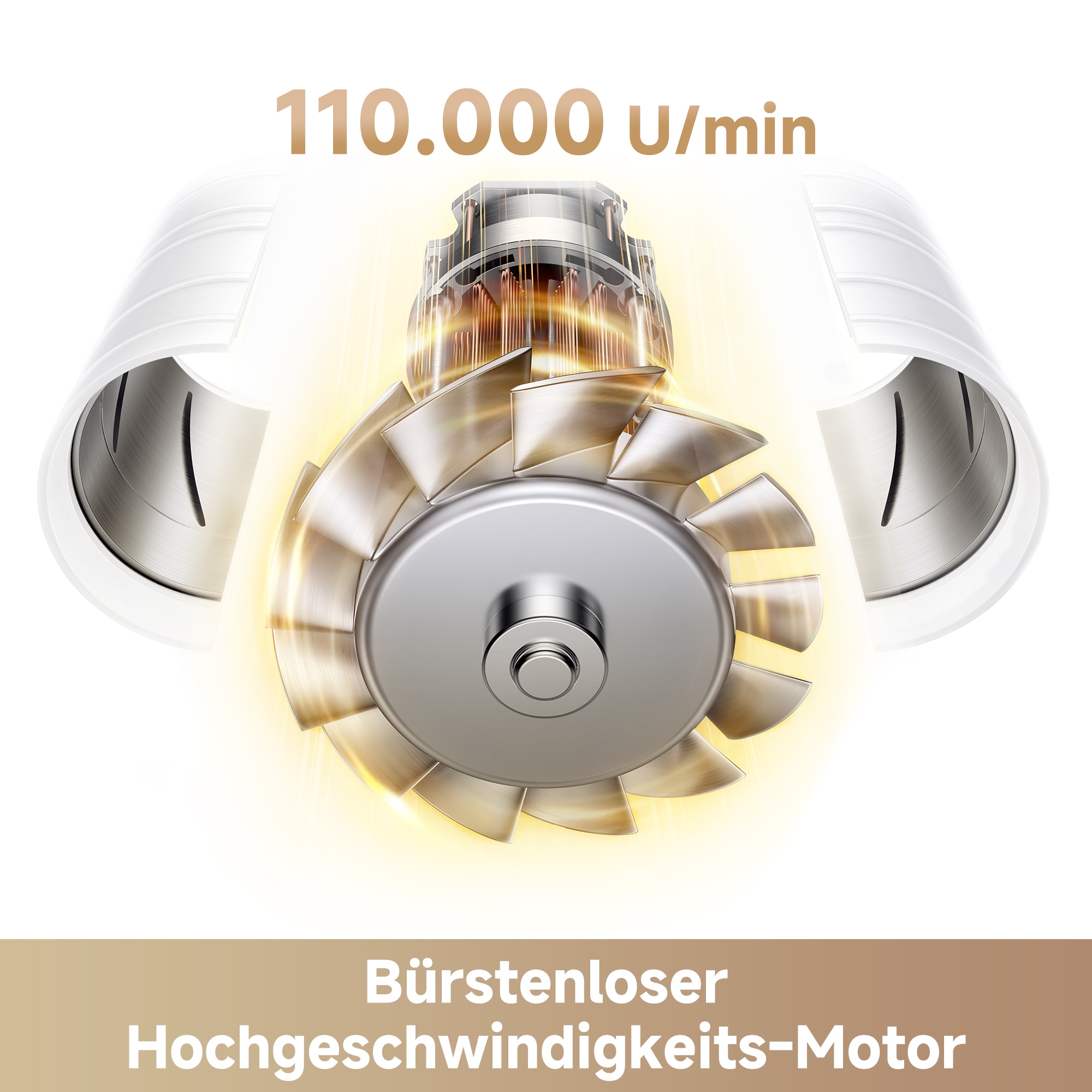 Dreame Haartrockner »Mova Turbo High-Speed Hair Dryer«, 1600 W, 200 Mio. negative Ionen, leiser Betrieb (59 dB), nur 330 g Gewicht