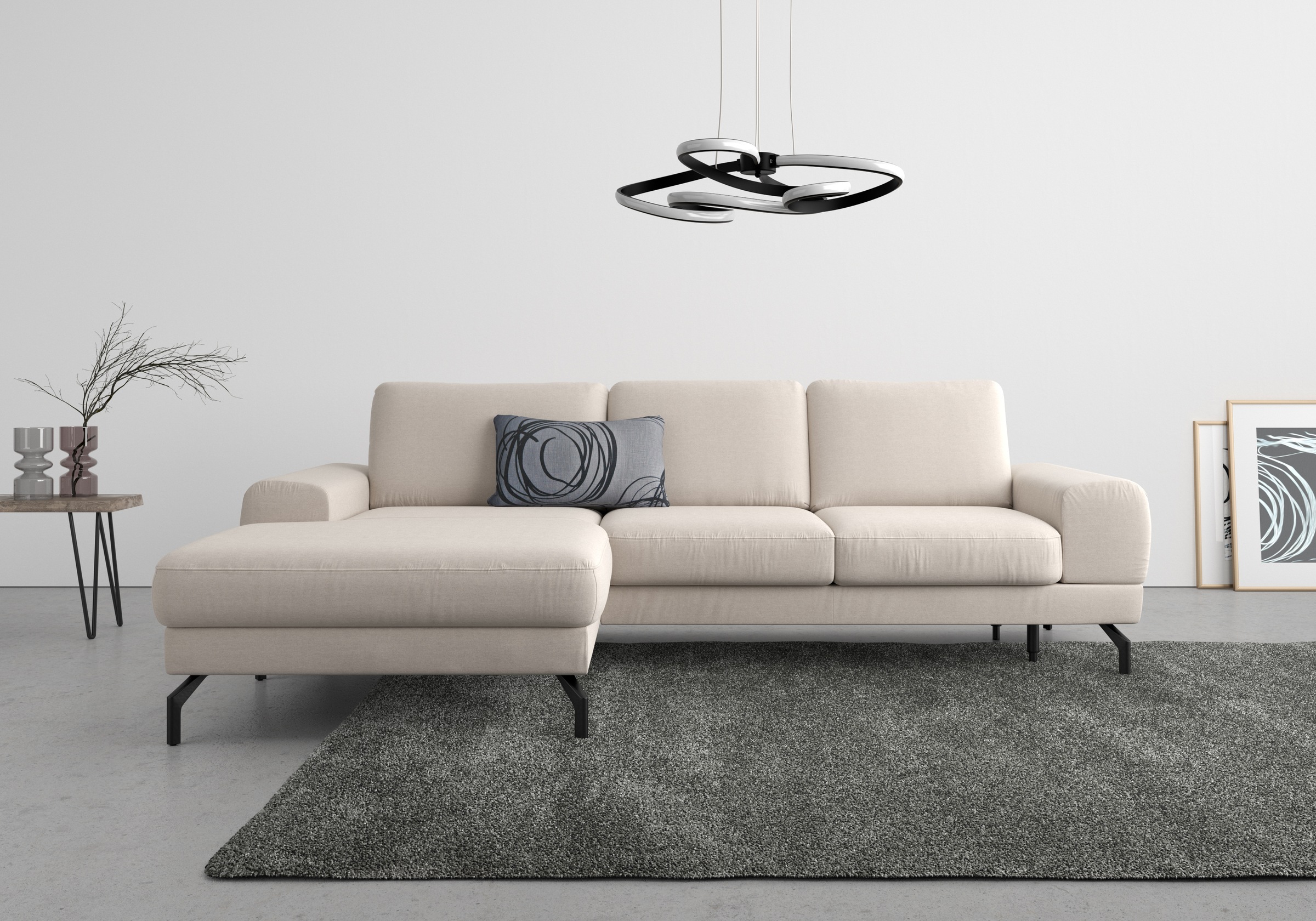 sit&more Ecksofa »Cinturo L-Form«, inklusive Sitztiefenverstellung und Federkern, Sitzhöhe 48 cm