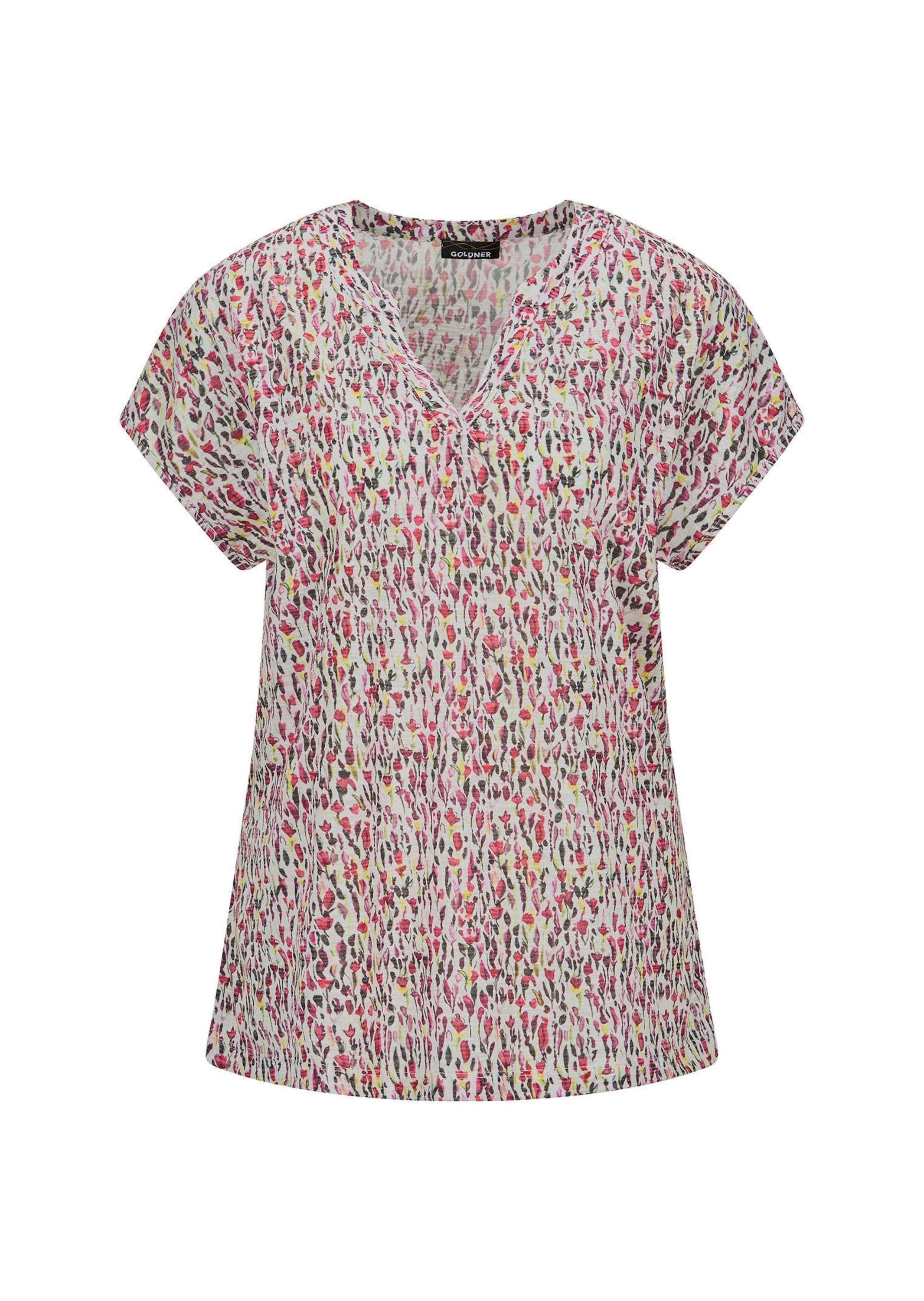 GOLDNER Print-Shirt "Kurzgröße Jersey-Shirt mit Millefleurs-Print" günstig online kaufen