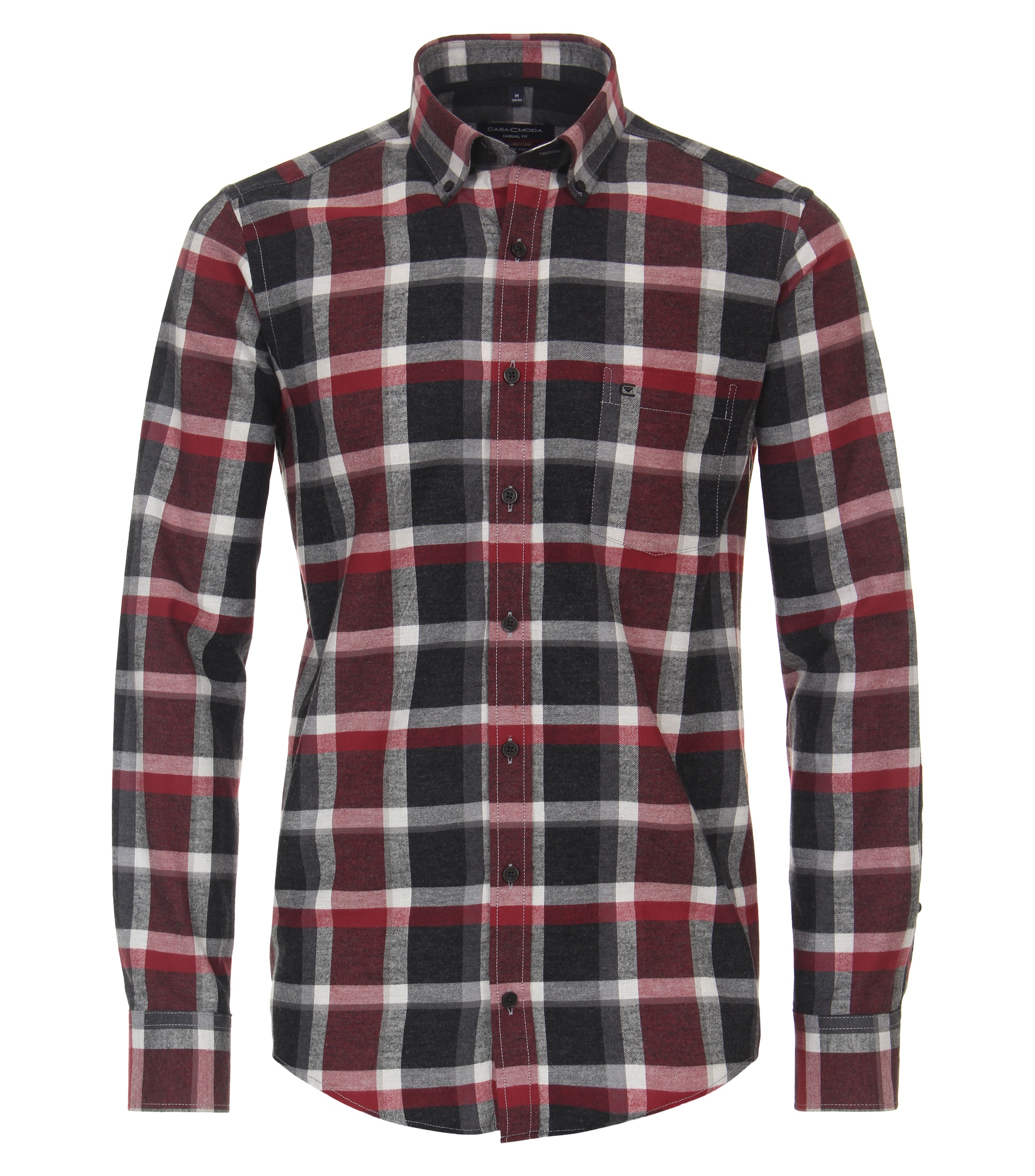 CASAMODA Flanellhemd "CASAMODA Flanellhemd Langarm kariert"