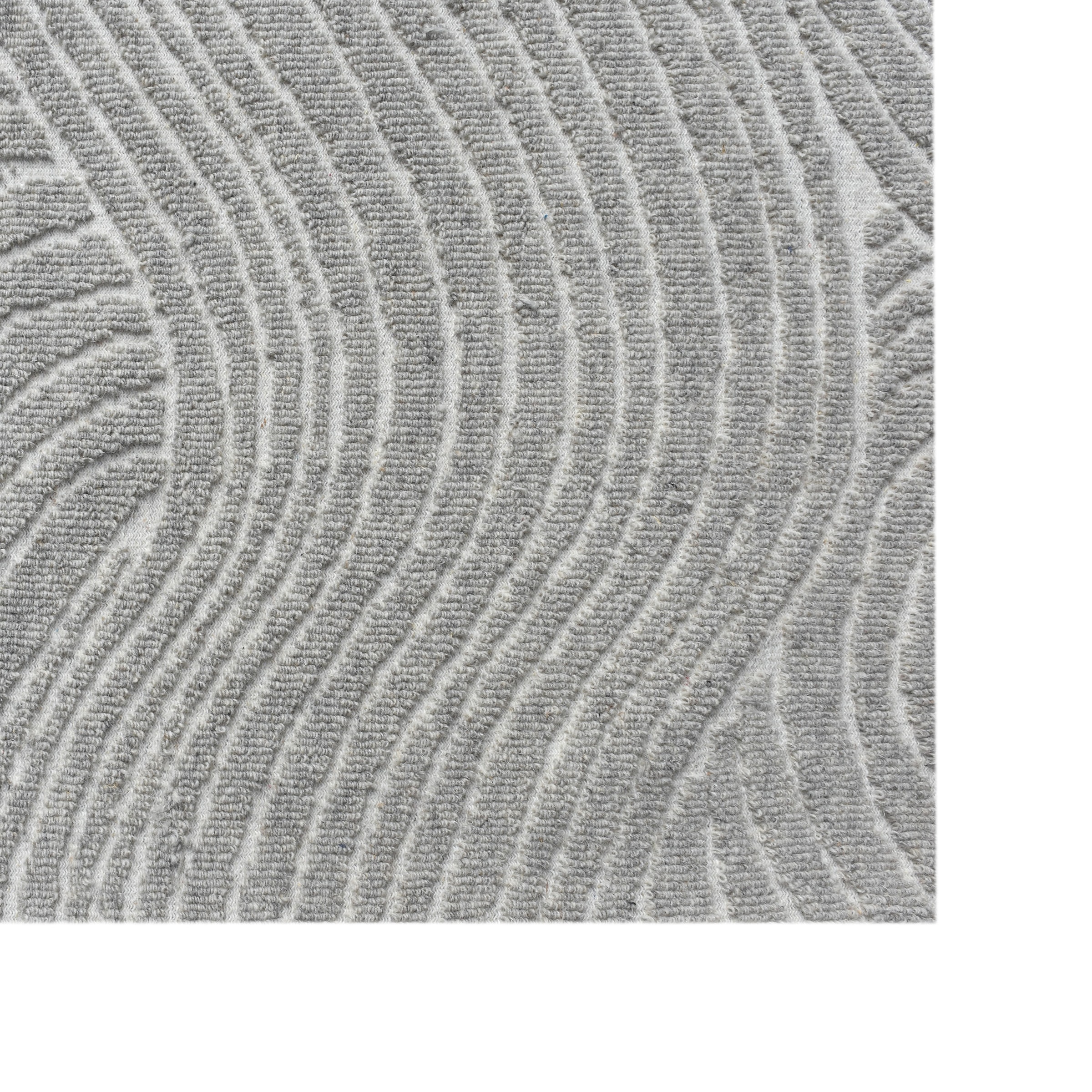 my home Wollteppich »Falun, Wolle, Hoch-Tief-Struktur, maschinell gewebt« rechteckig 12 mm Höhe einfarbig, Wolle, Teppich, Wohnzimmer, Schlafzimmer, Esszimmer