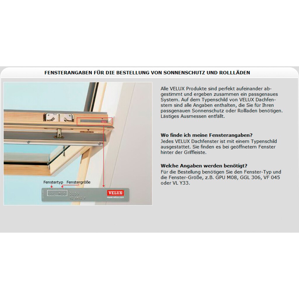 VELUX Dachfensterrollo »DKL«, verdunkelnd