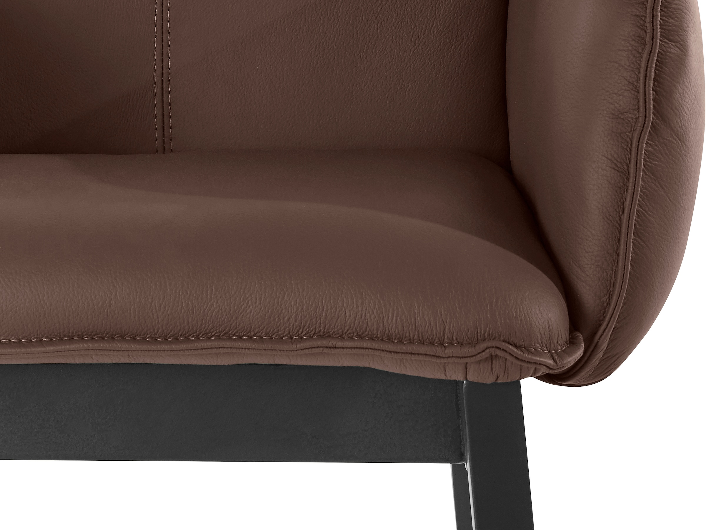 Home affaire Armlehnstuhl »Model 6«, Gestell Microfaser lackiert Leder, 2 Bezug ist | Leder, Buche oder (Set), kaufen BAUR St., in schwarz in