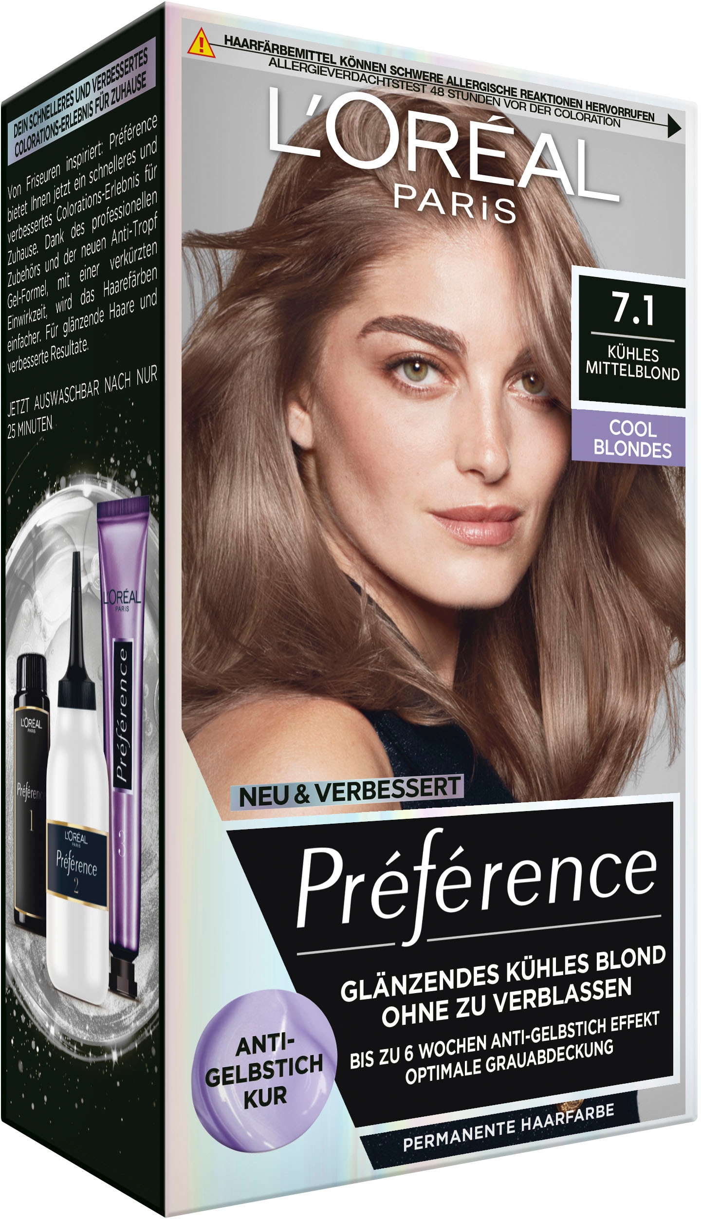 Coloration »Préférence Cool Blondes«, (Packung, 3 tlg.), mit pflegender Formel