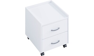 Container, Praktischer und universell einsetzbarer Rollcontainer, Dekor Weiß