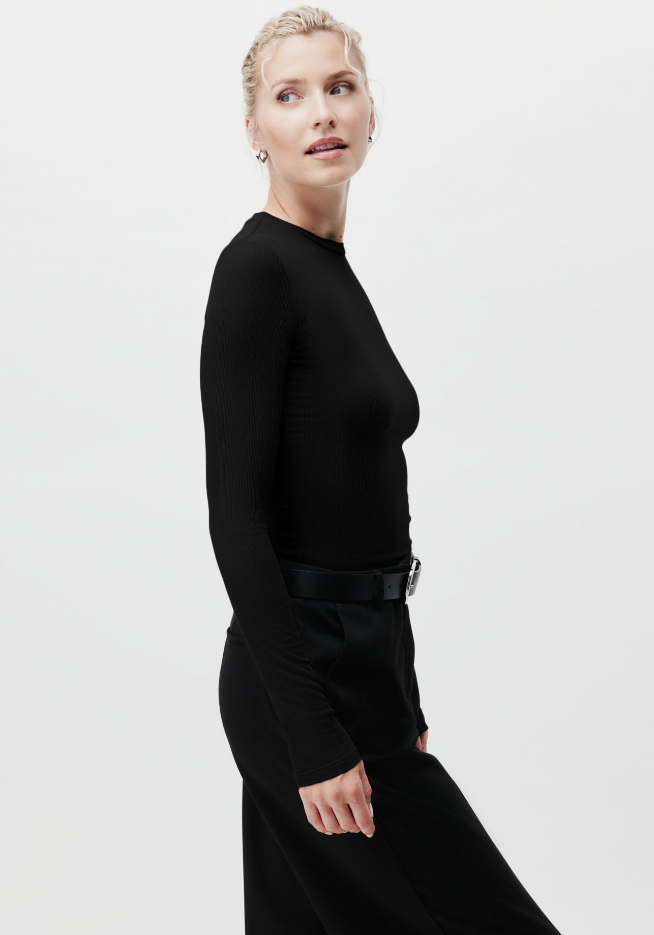 LeGer Longsleeve »Cinzia, LeGer by Lena Gercke«, Rundhals, schmale Passform