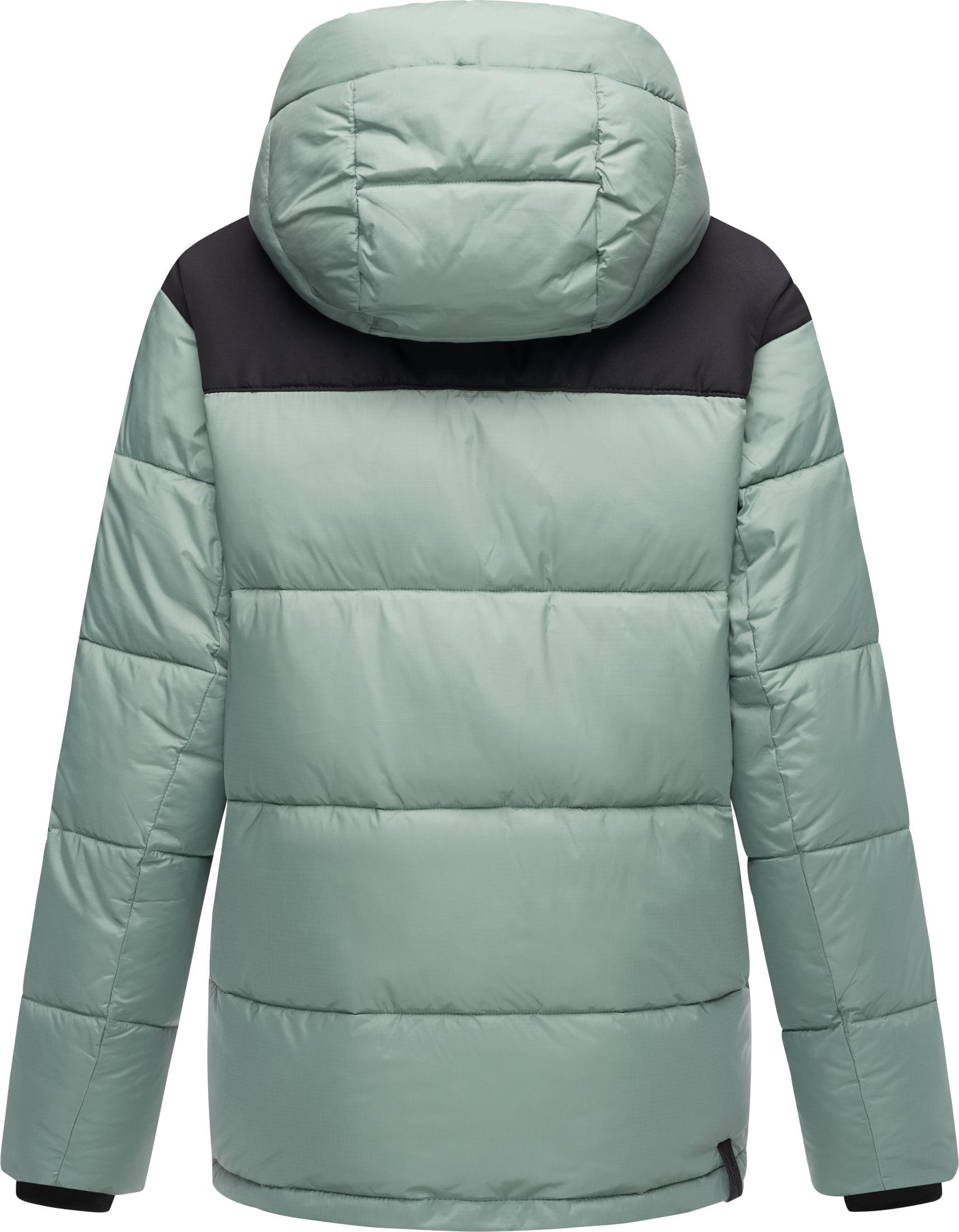 Ragwear Anorak »Wikesh«, mit Kapuze, stylische Winter Steppjacke mit Colourblocking