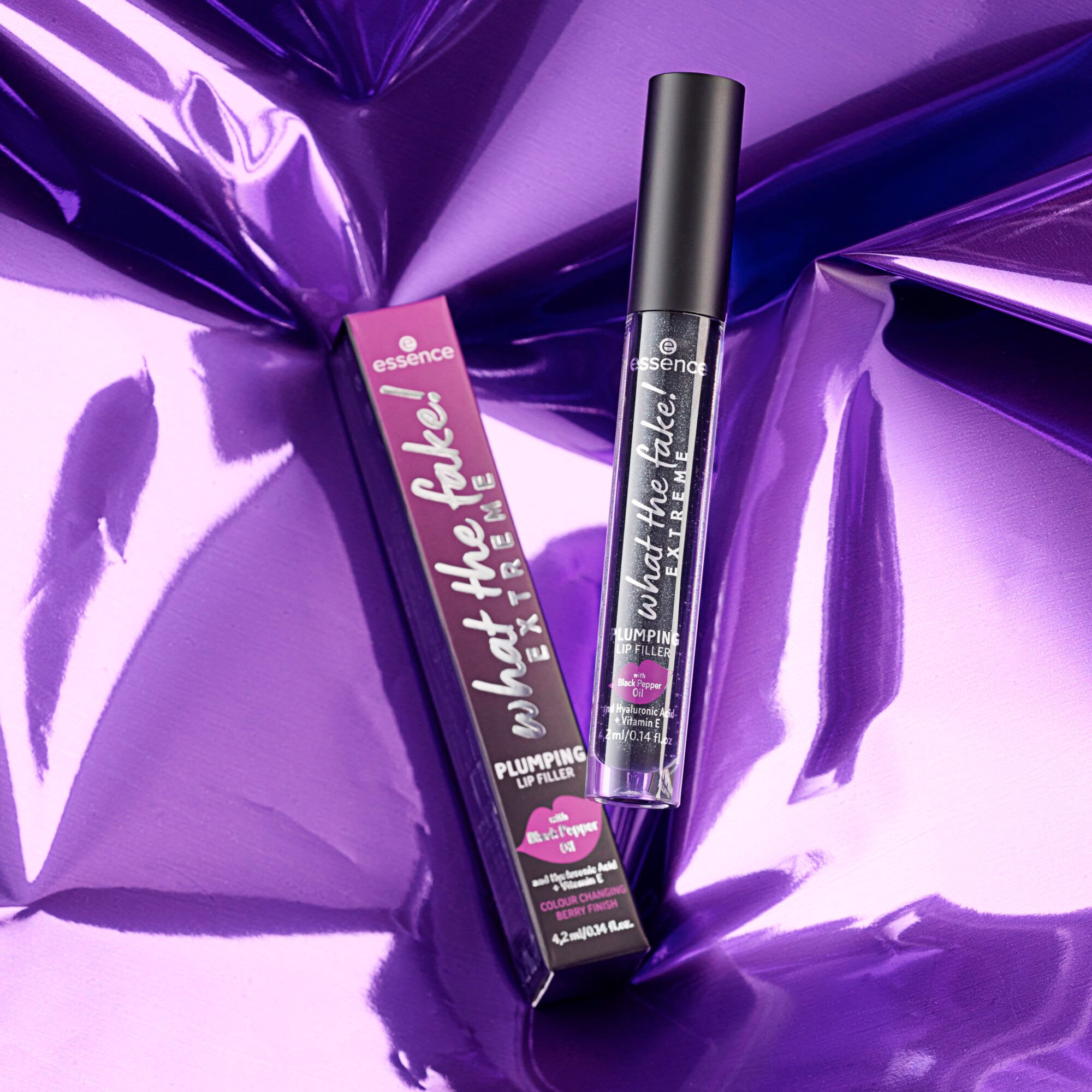Essence Lip-Booster »what the fake! EXTREME PLUMPING LIP FILLER«, (3er Pack), mit sanften Beerenton
