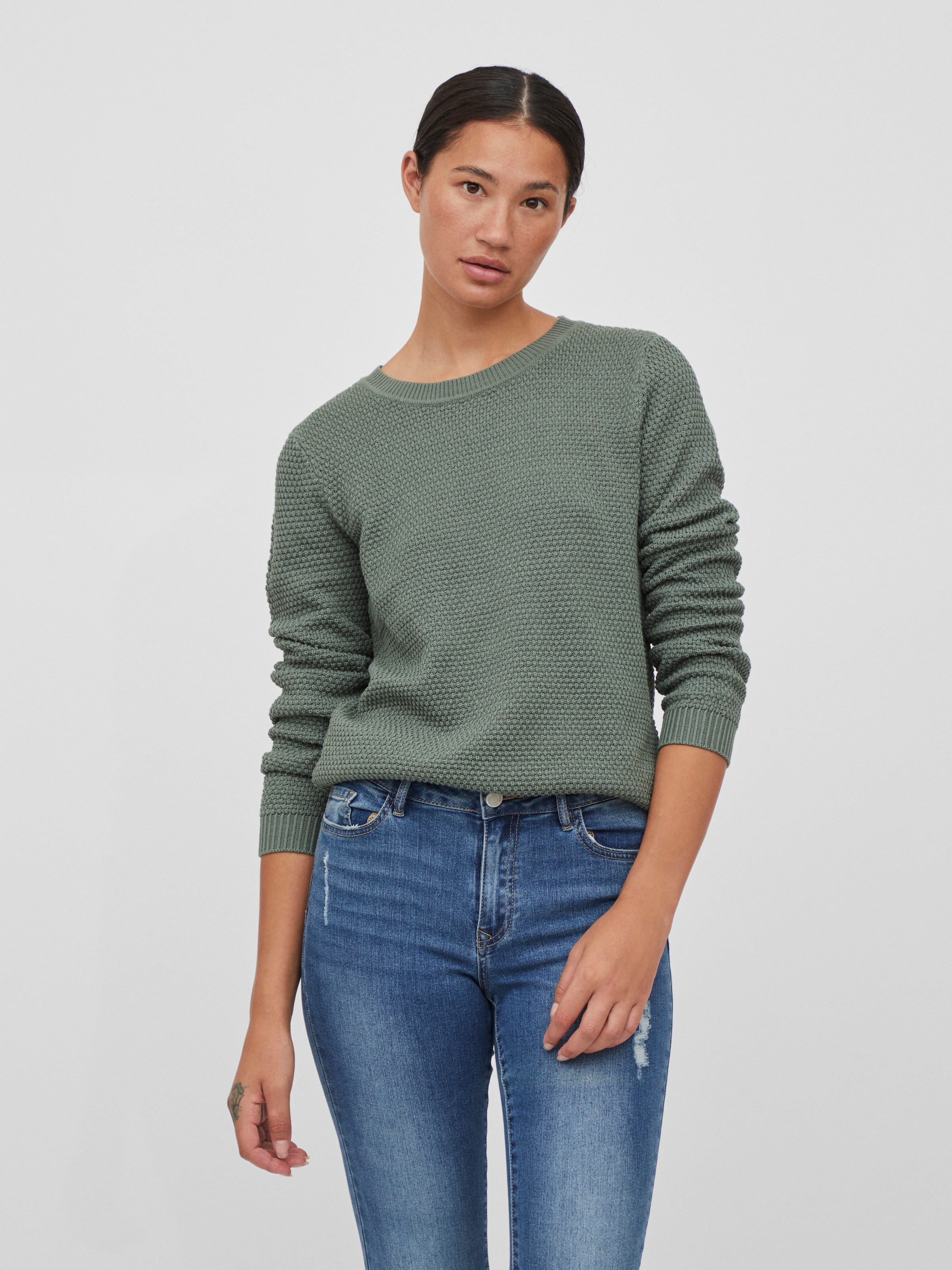 Vila Rundhalspullover "VIDALO O-NECK L/S KNIT TOP- NOOS" günstig online kaufen