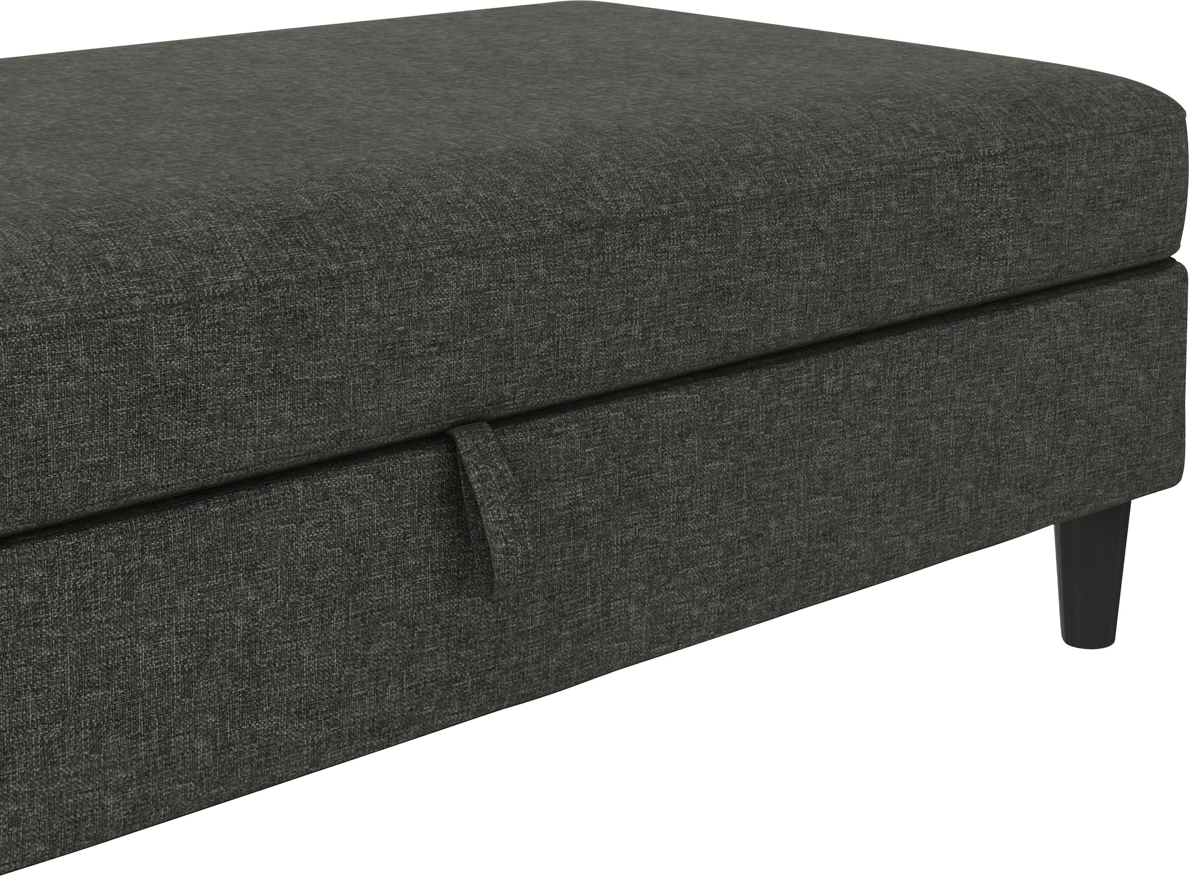 Dorel Home Stauraumhocker »Hartford«, Polsterhocker mit Stauraum, frei im Raum stellbar, Sitzhöhe 43 cm