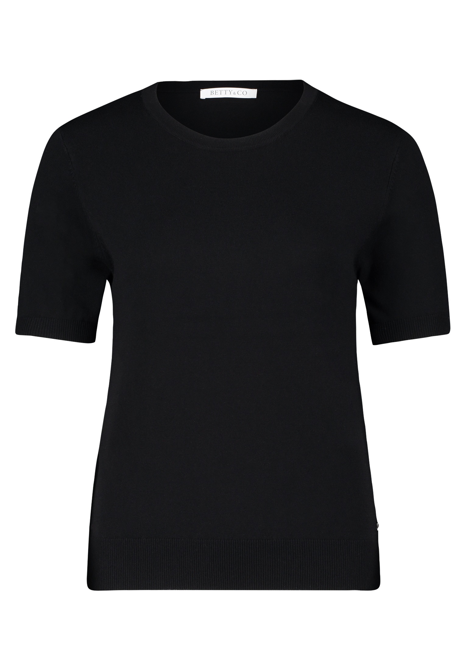 Betty&Co Kurzarmshirt »Betty & Co Feinstrickpullover mit Rundhalsausschnitt«, (1 tlg.)