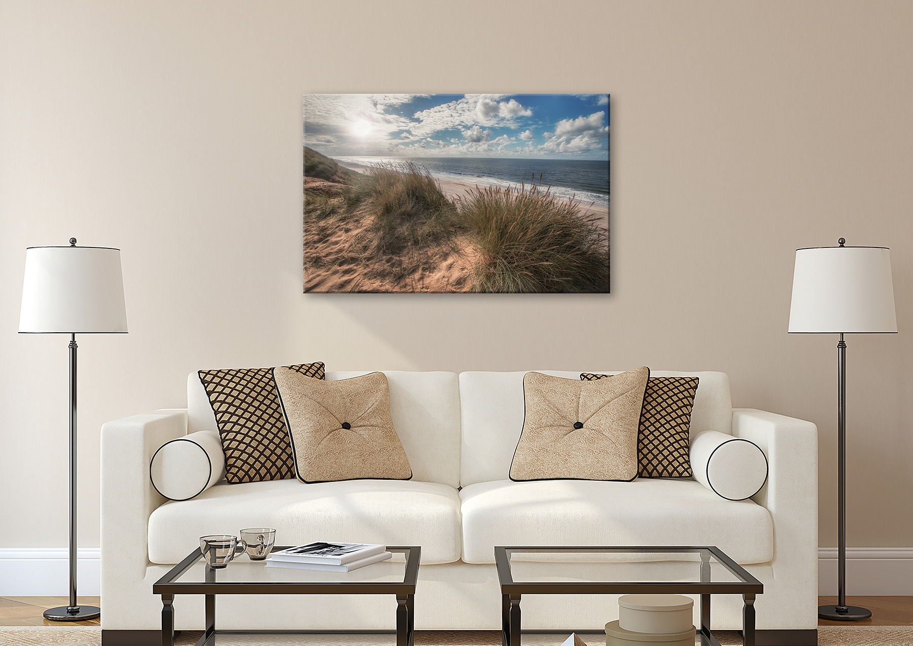 Bönninghoff Leinwandbild »Wandbild STRAND SYLT 78x118 cm – Leinwandbild Keilrahmen Deko modern« Strand 1 Stk. tlg. auf Keilrahmen gespannt