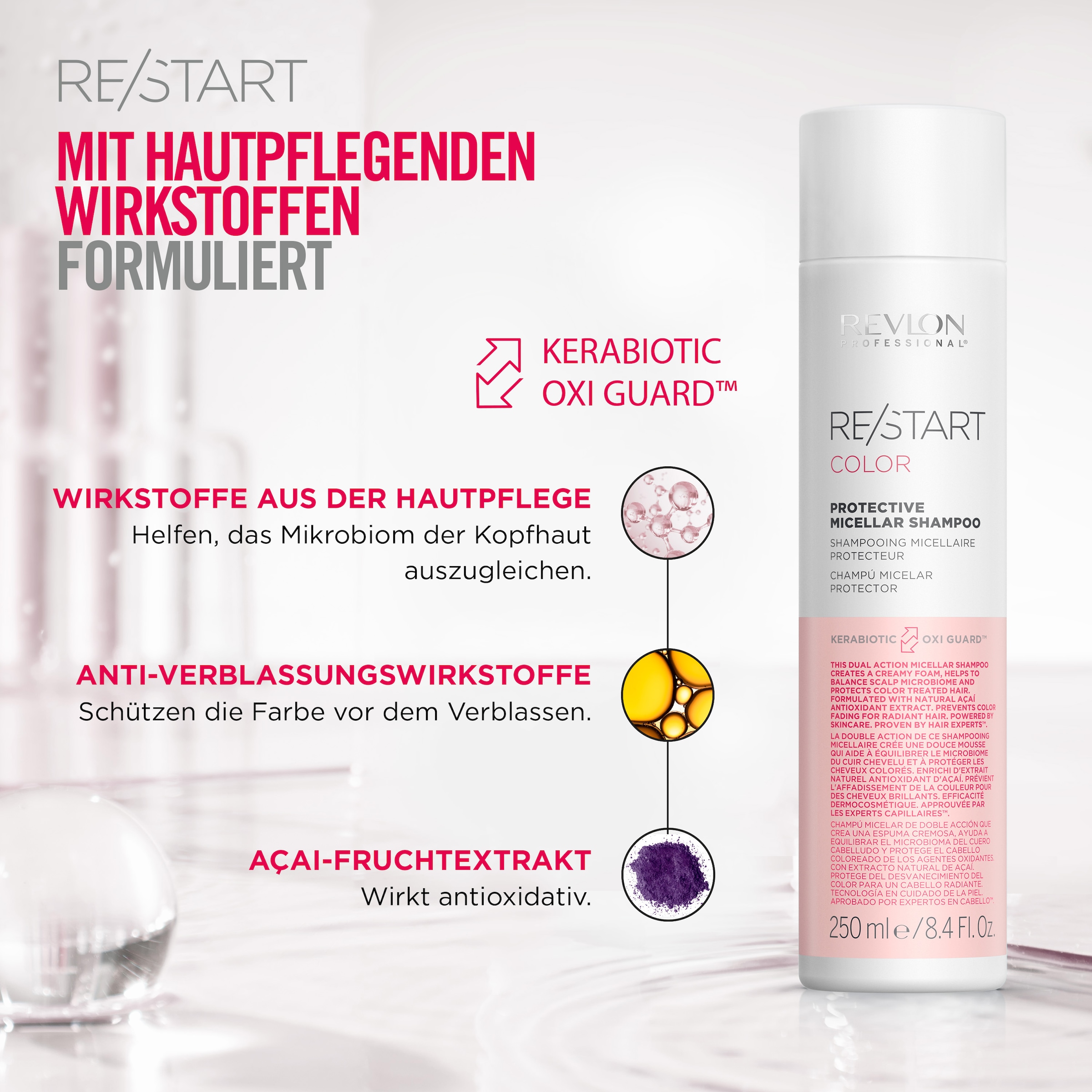 REVLON PROFESSIONAL Haarshampoo »RE/START COLOR PROTECTIVE MICELLAR SHAMPOO« Strahlendes, farbenkräftiges Aussehen für coloriertes Haar.